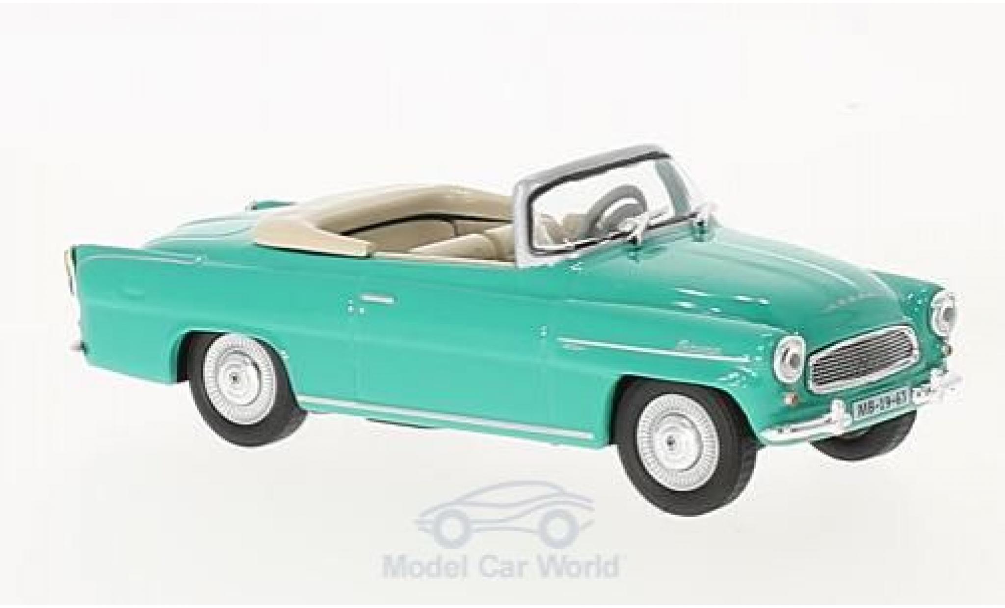 Skoda Felicia 1/43 Abrex Roadster t&uuml;rkis 1963 modelauto