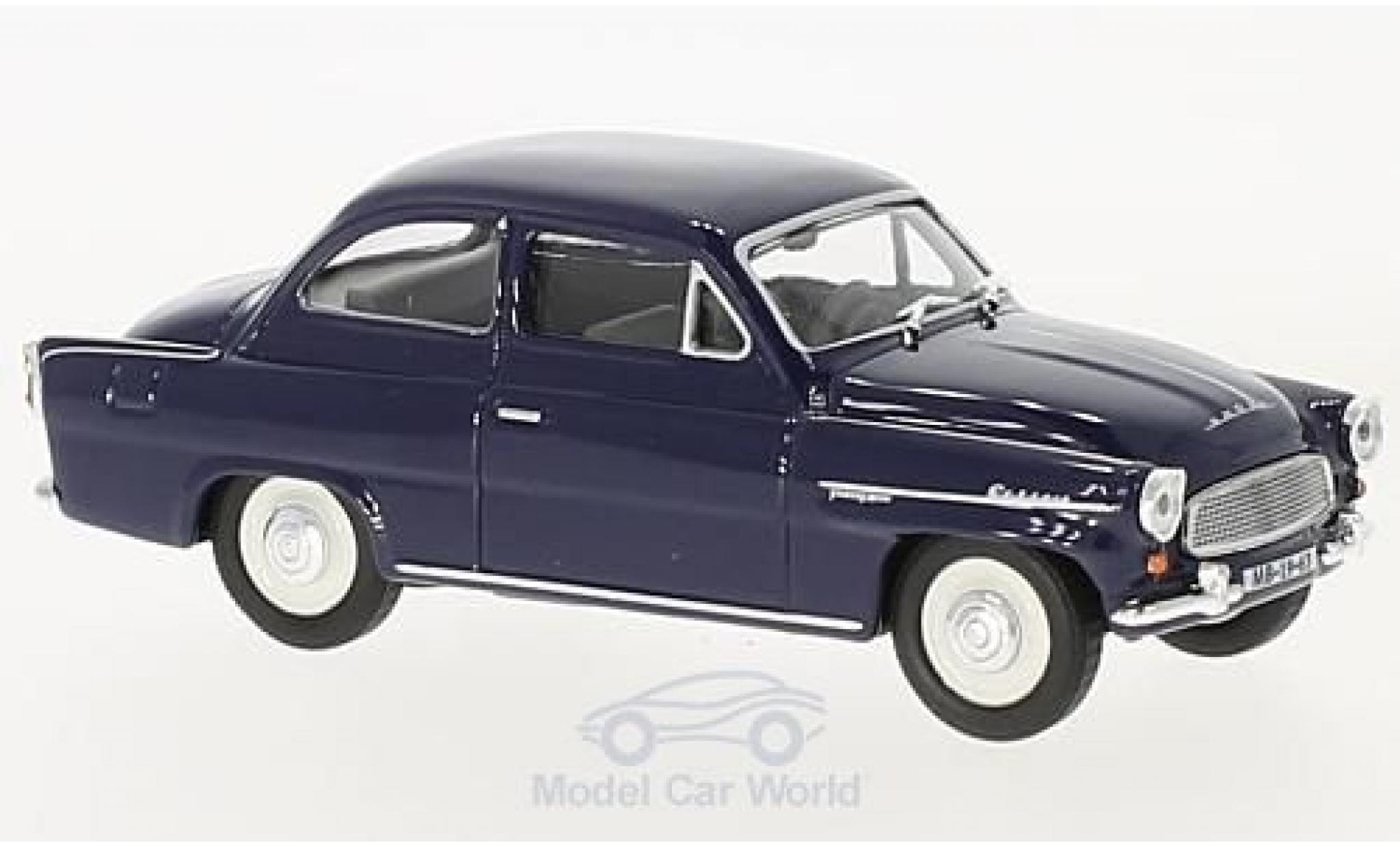 Skoda Octavia 1/43 Abrex blauw 1963 modelauto