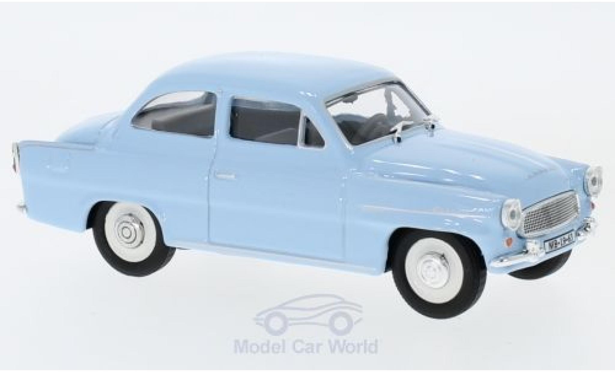 Skoda Octavia 1/43 Abrex blauw 1963 modelauto
