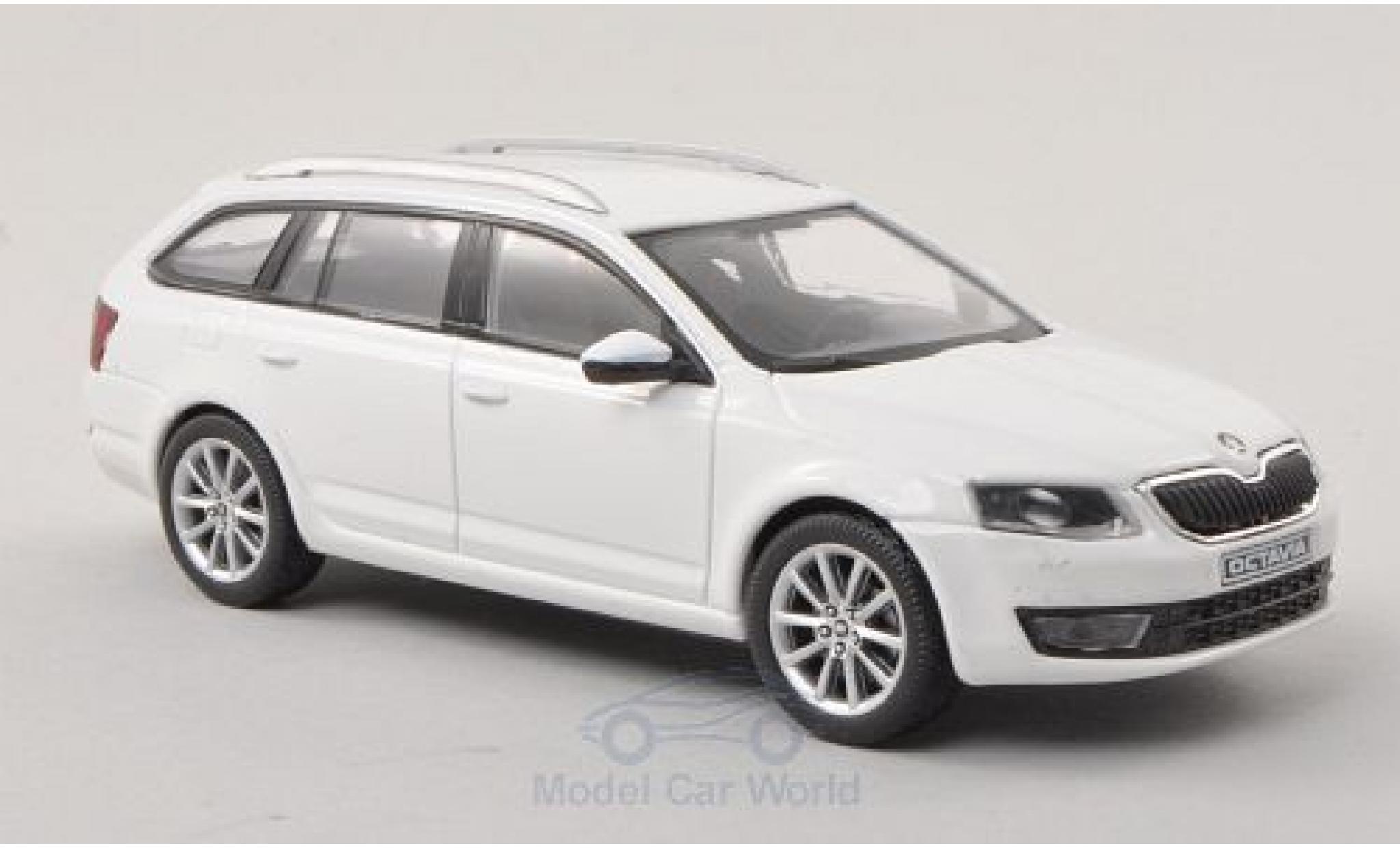Skoda Octavia 1/43 Abrex III Combi wit 2013 modelauto