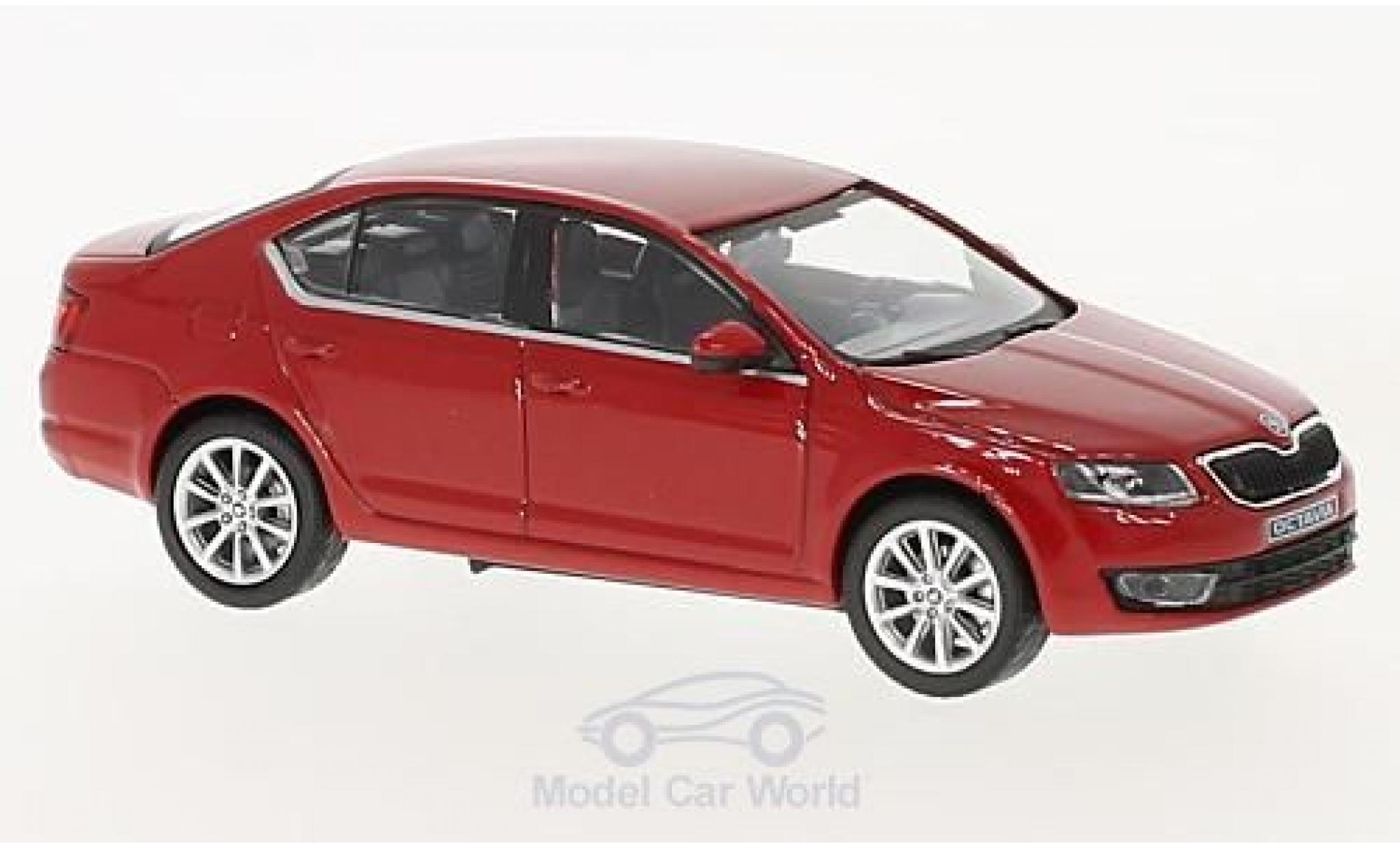 Skoda Octavia 1/43 Abrex III rood 2012 modelauto