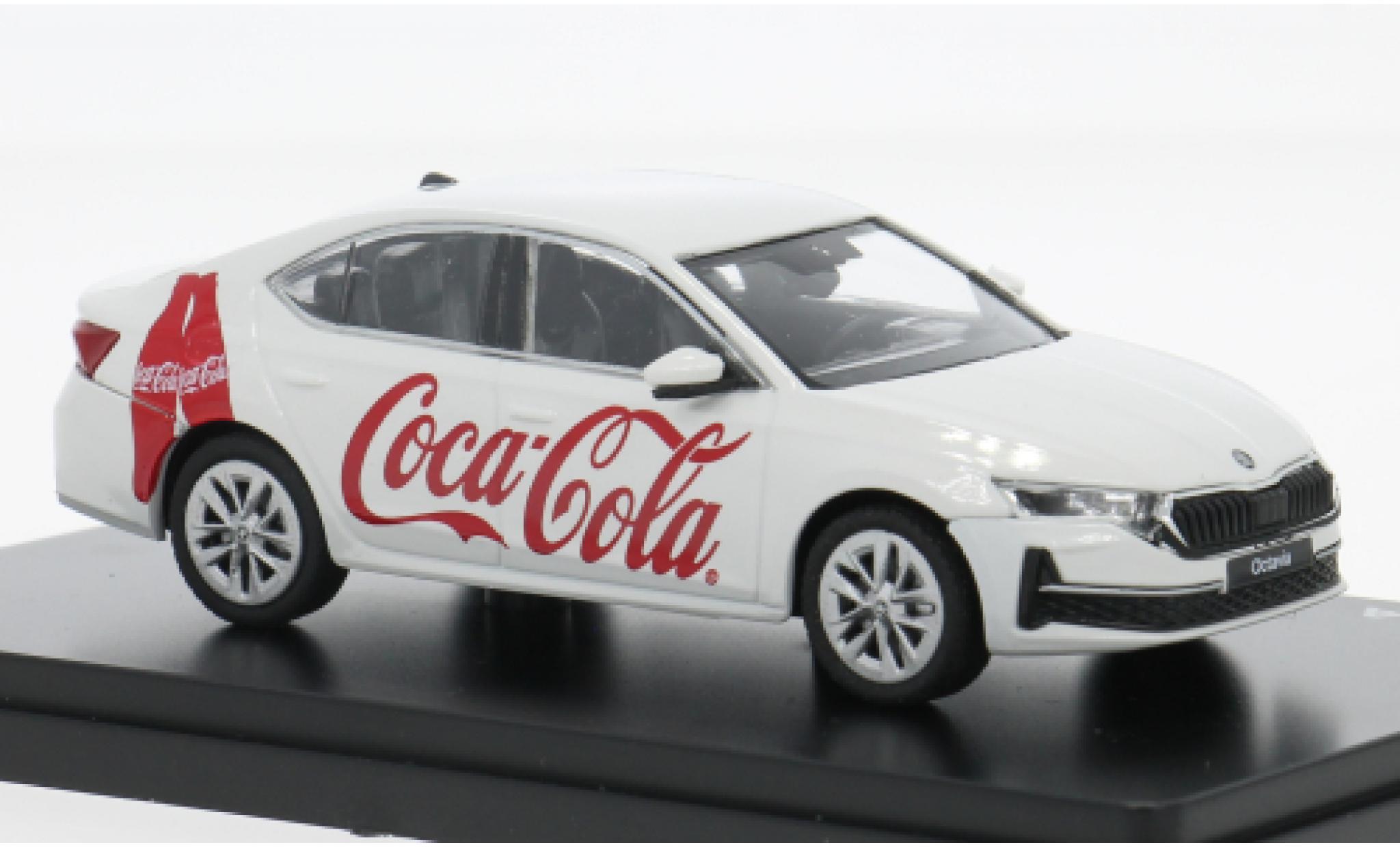 Skoda Octavia 1/43 Abrex IV FL wit 2024 Coca Cola 1:43 modelauto