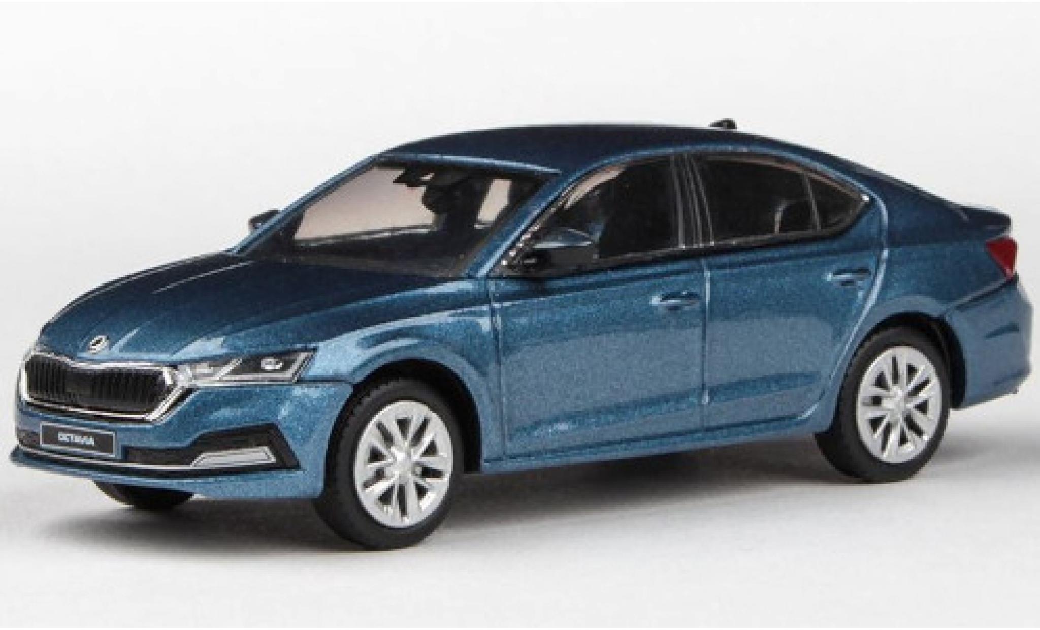 Skoda Octavia 1/43 Abrex IV metallic blauw 2020 1:43 modelauto