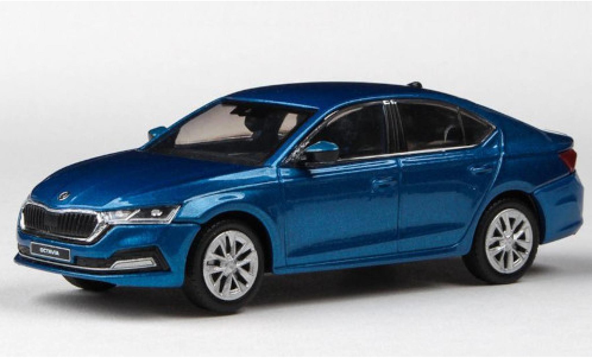 Skoda Octavia 1/43 Abrex IV metallic blauw 2020 modelauto