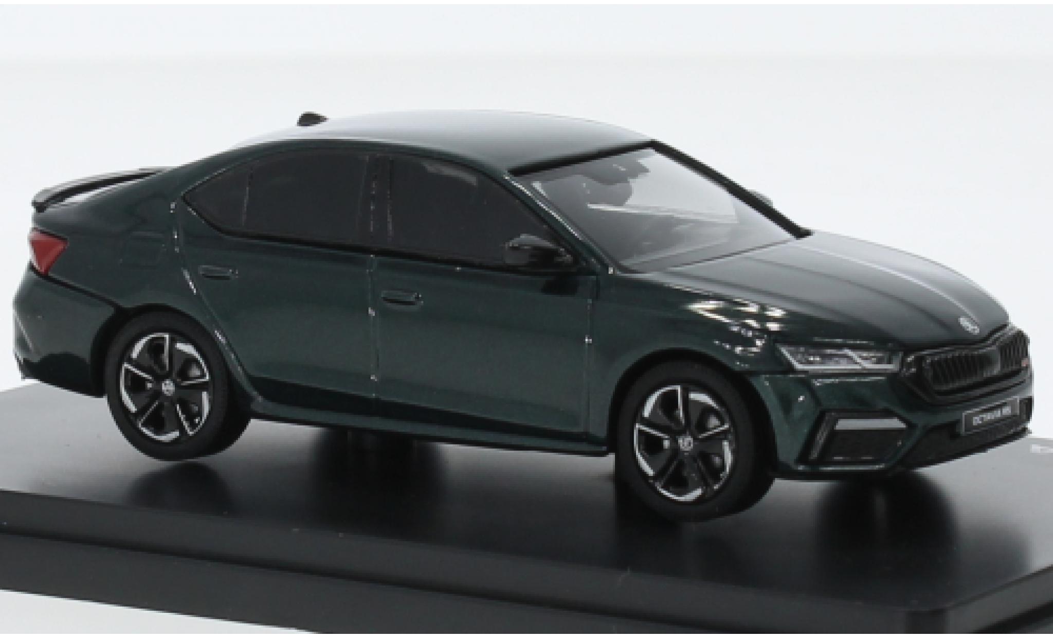 Skoda Octavia 1/43 Abrex IV RS metallic groen 2020 1:43 modelauto