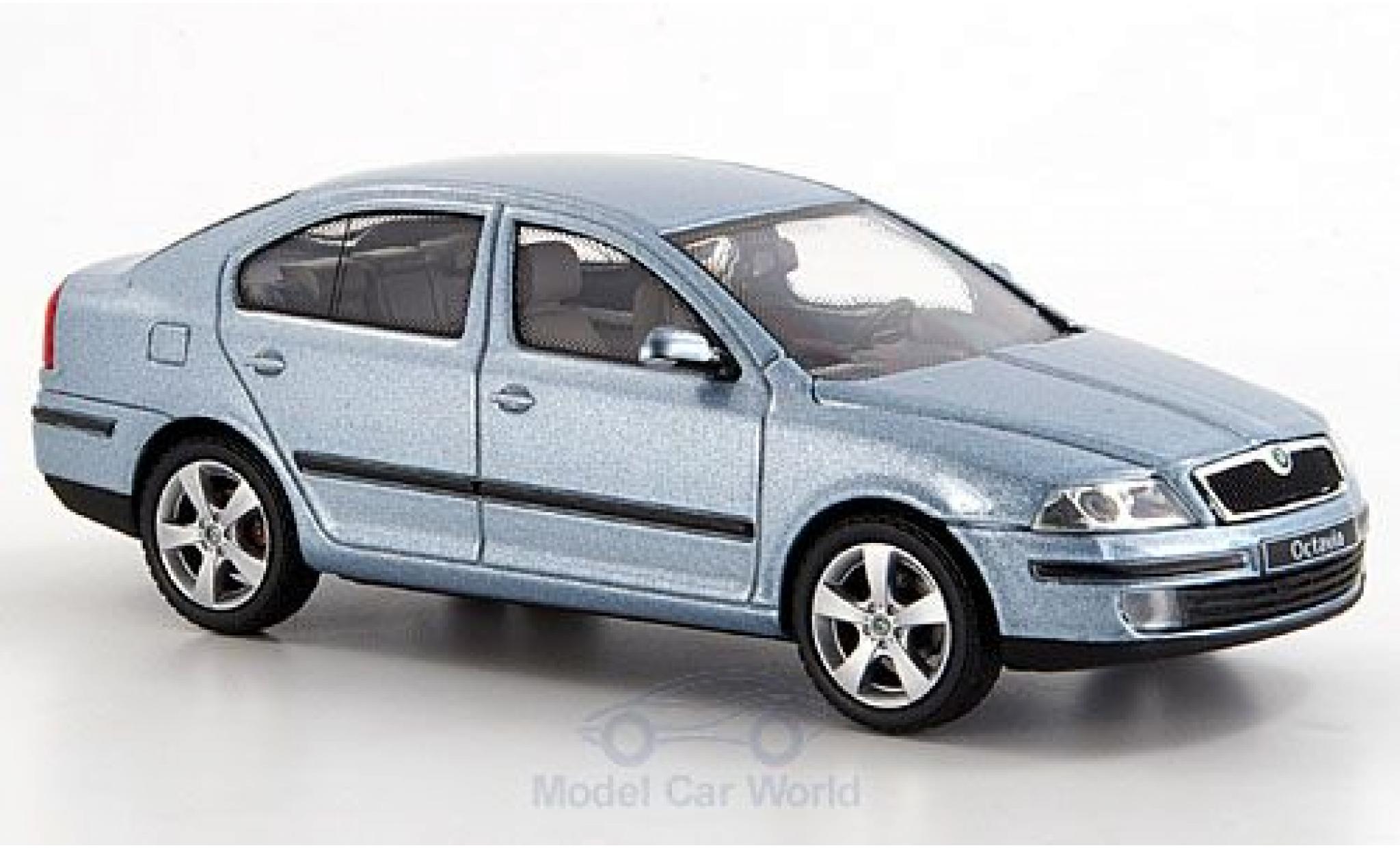 Skoda Octavia 1/43 Abrex metallic grijs ohne Vitrine modelauto