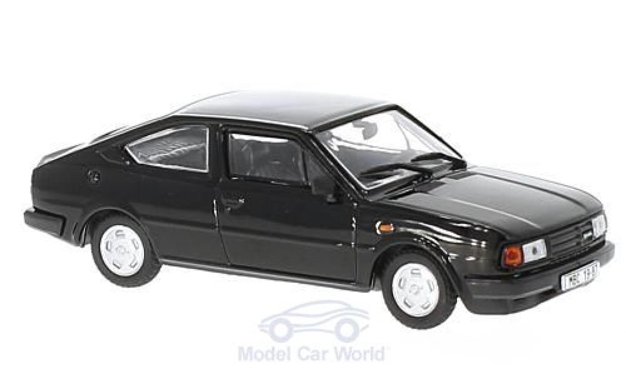 Skoda Rapid 1/43 Abrex 136 zwart 1987 modelauto