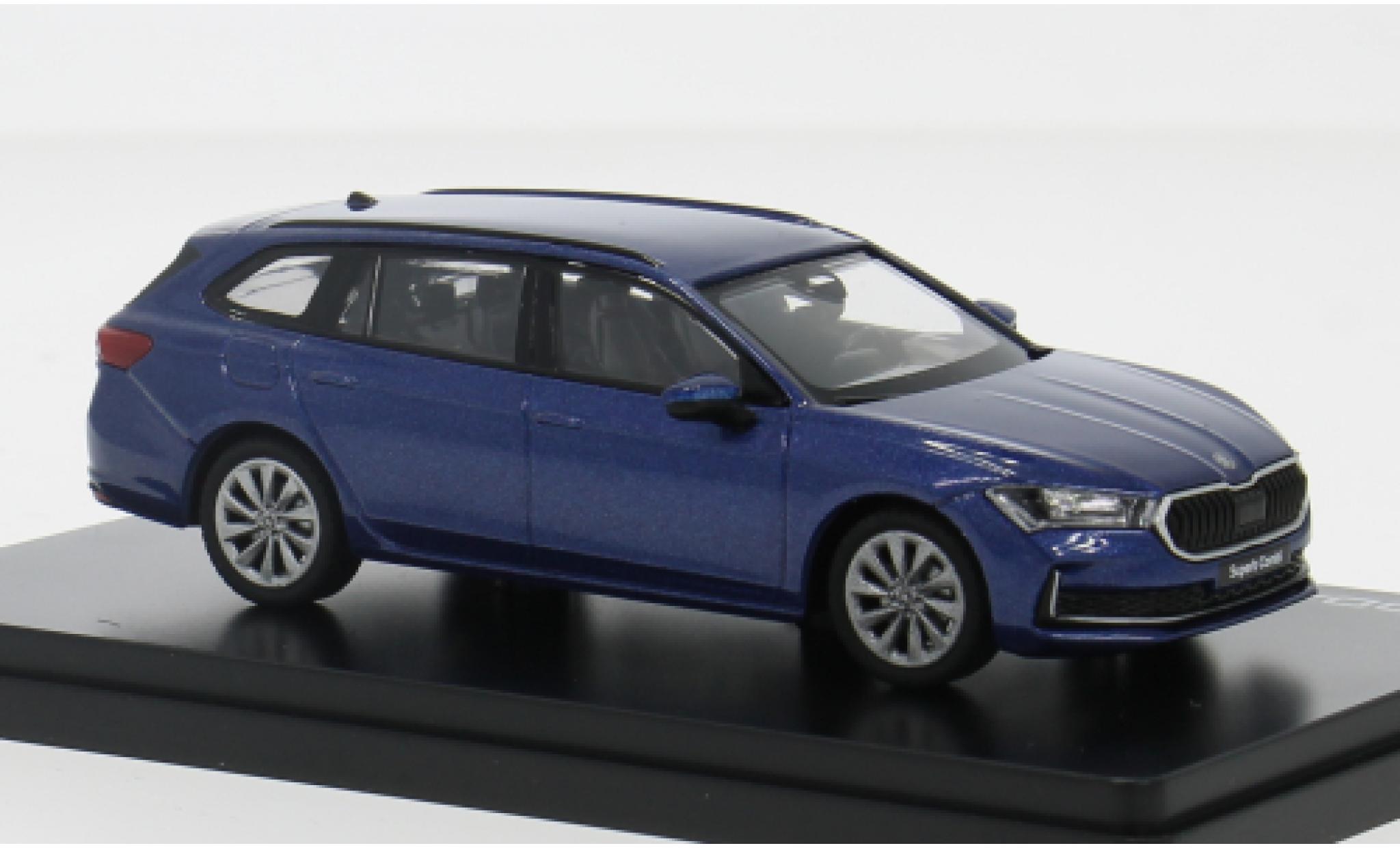 Skoda Superb 1/43 Abrex IV blauw 2024 1:43 modelauto