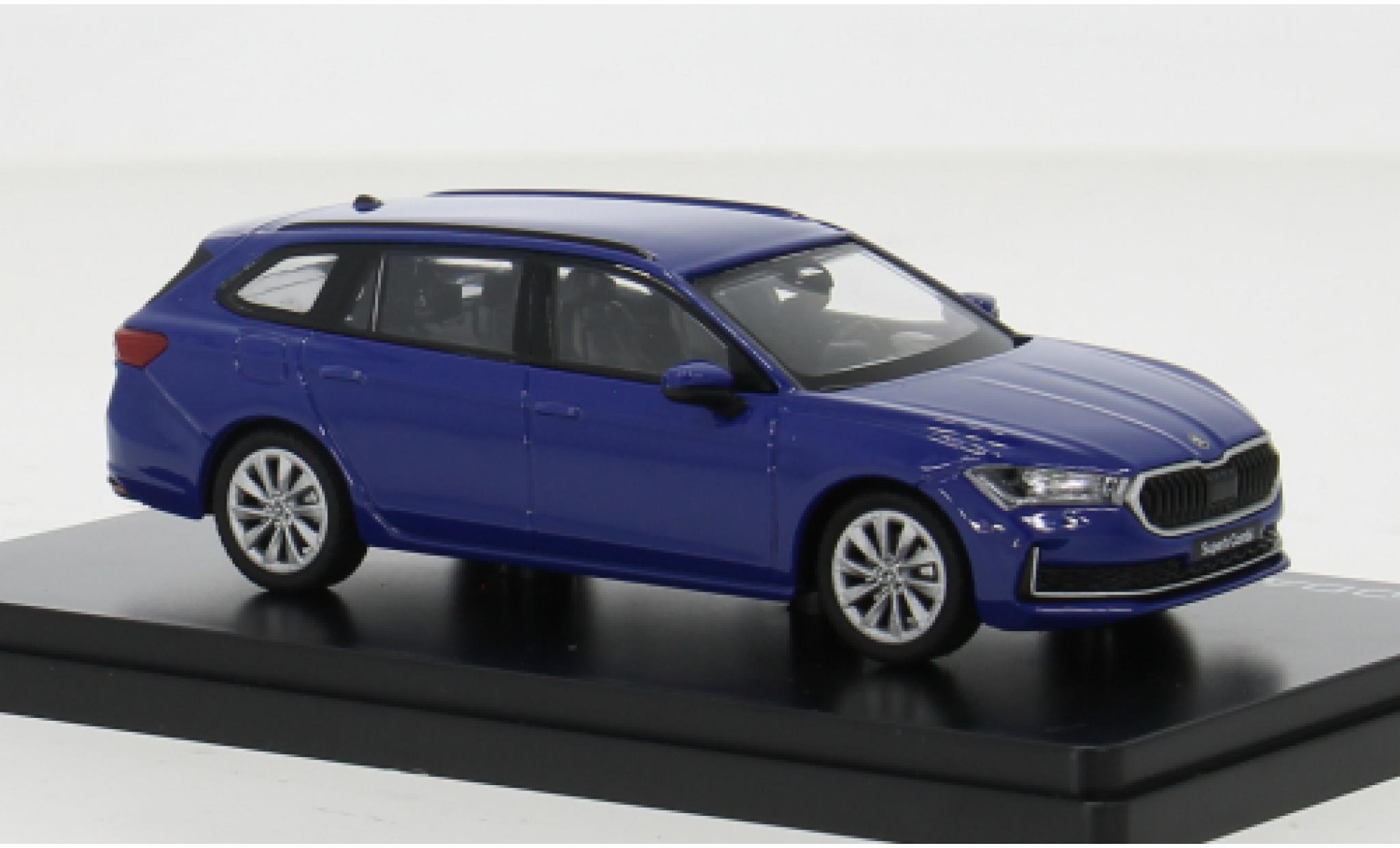 Skoda Superb 1/43 Abrex VI blauw 2023 1:43 modelauto