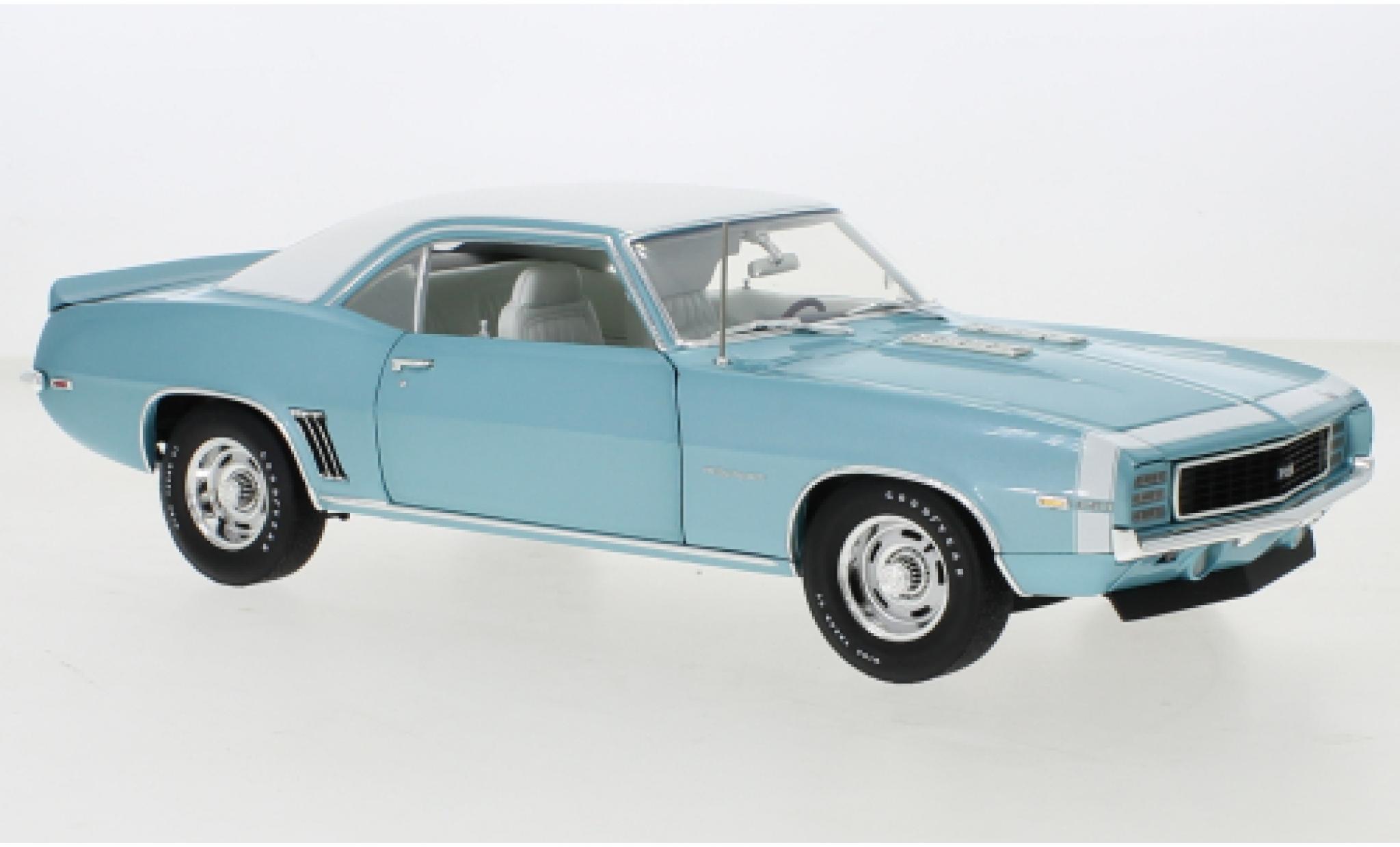 Chevrolet Camaro 1/18 ACME RS 350 metallic blauw/zwart 1969 modelauto