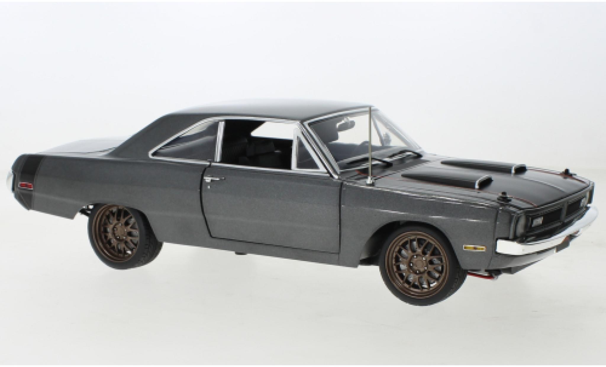 Dodge Dart 1/18 ACME Street Fighter metallic grijs/zwart 1970 modelauto