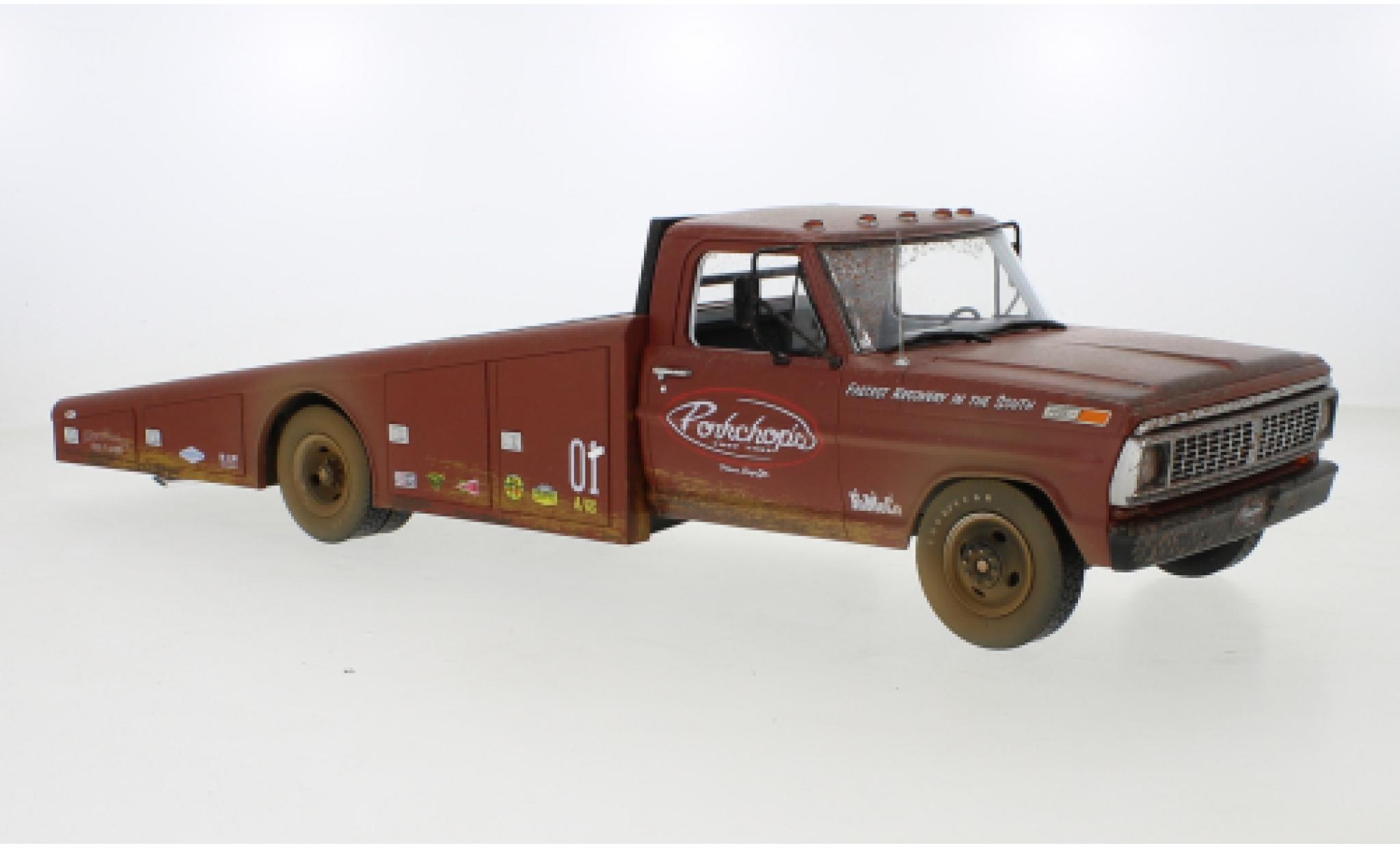 Ford F-350 1/18 ACME Ramp Truck Porkchops Chop Shop 1970 modelauto
