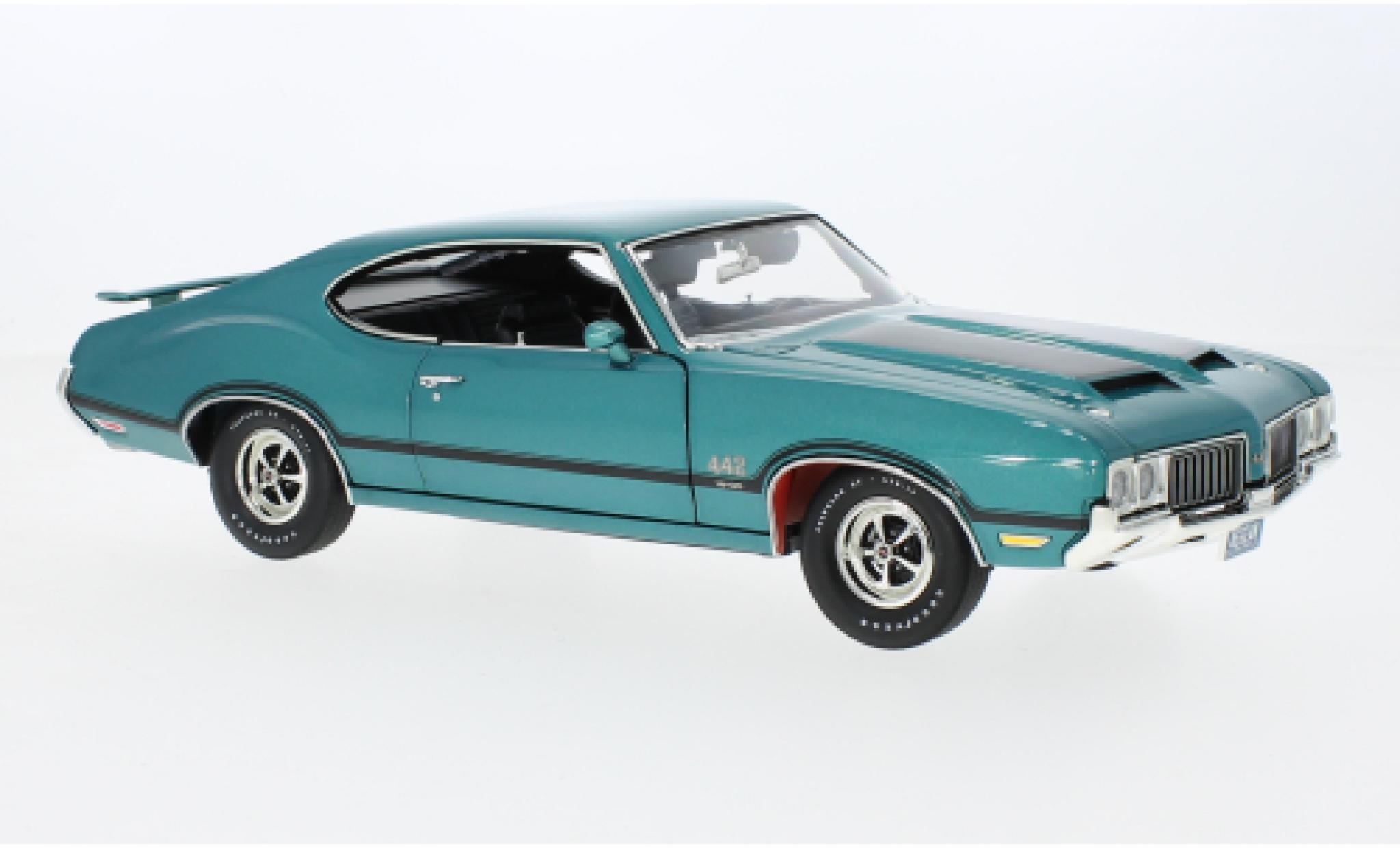 Oldsmobile 442 1/18 ACME W-30 metallic turquoise 1970 modelauto