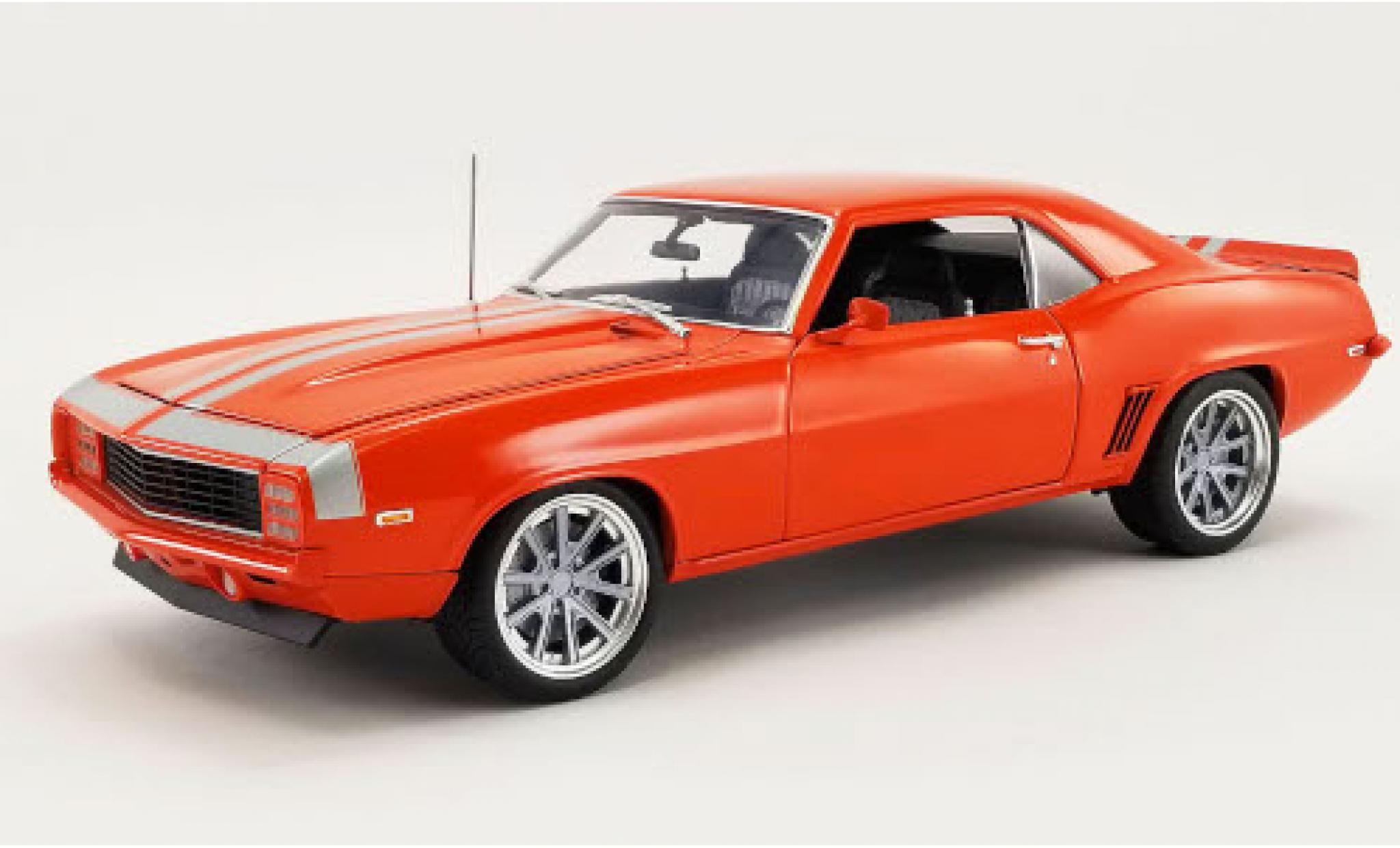 Chevrolet Camaro 1/18 ACME Restomod oranje/grijs 1969 modelauto