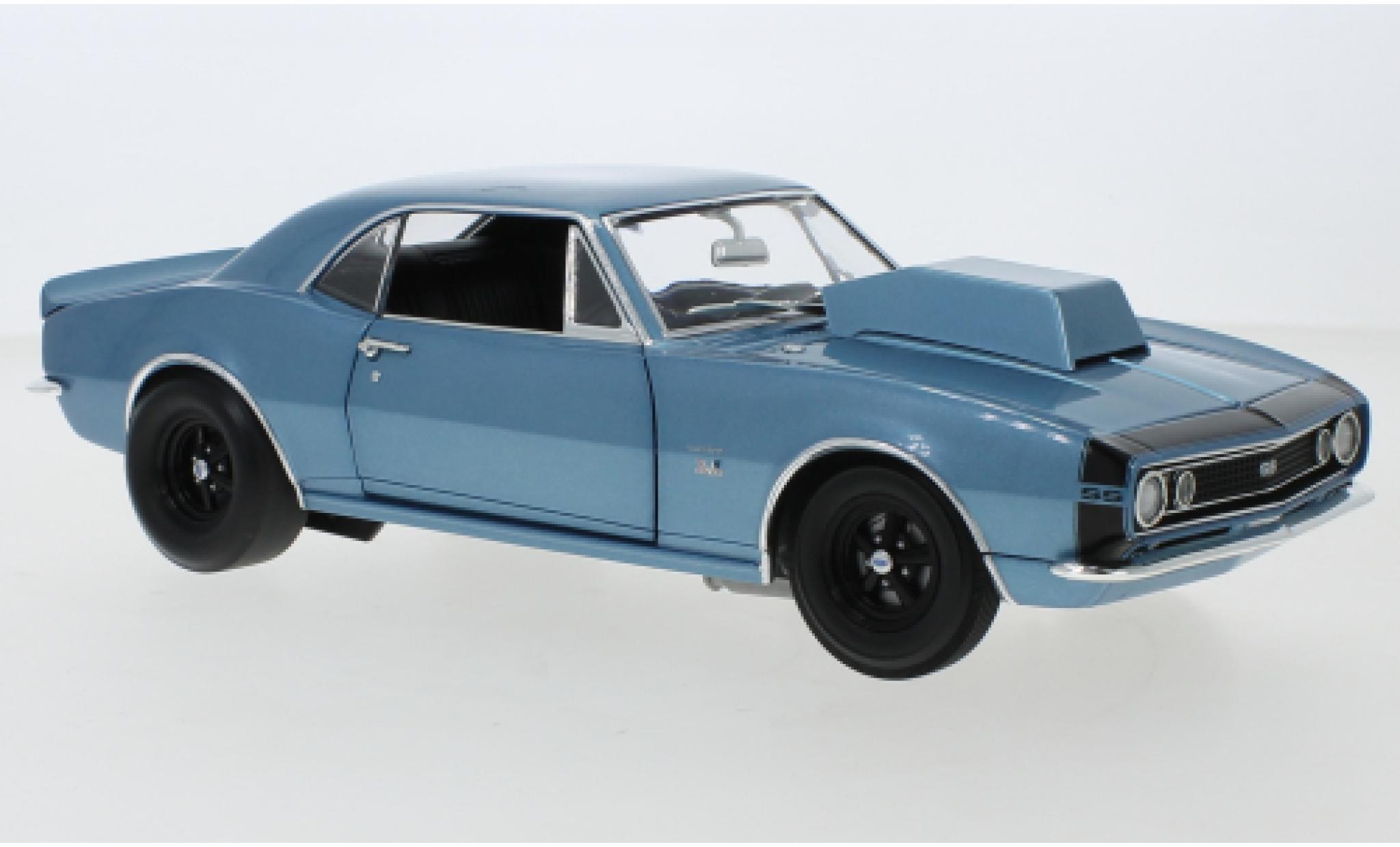Chevrolet Camaro 1/18 ACME SS Drag metallic blauw/zwart 1967 modelauto