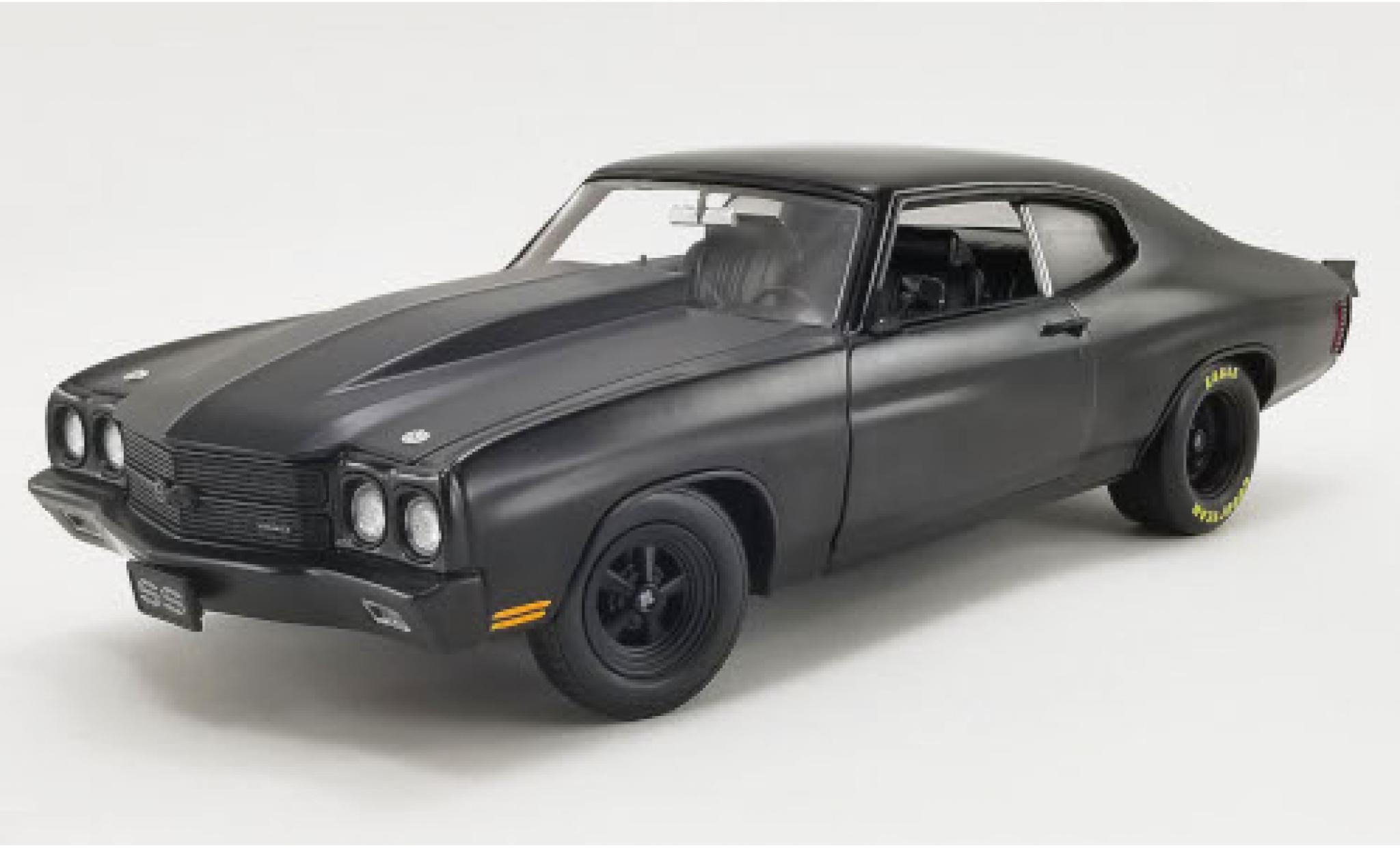 Chevrolet Chevelle 1/18 ACME SS Dragcar matt-zwart 1970 Powderkeg Blackout modelauto