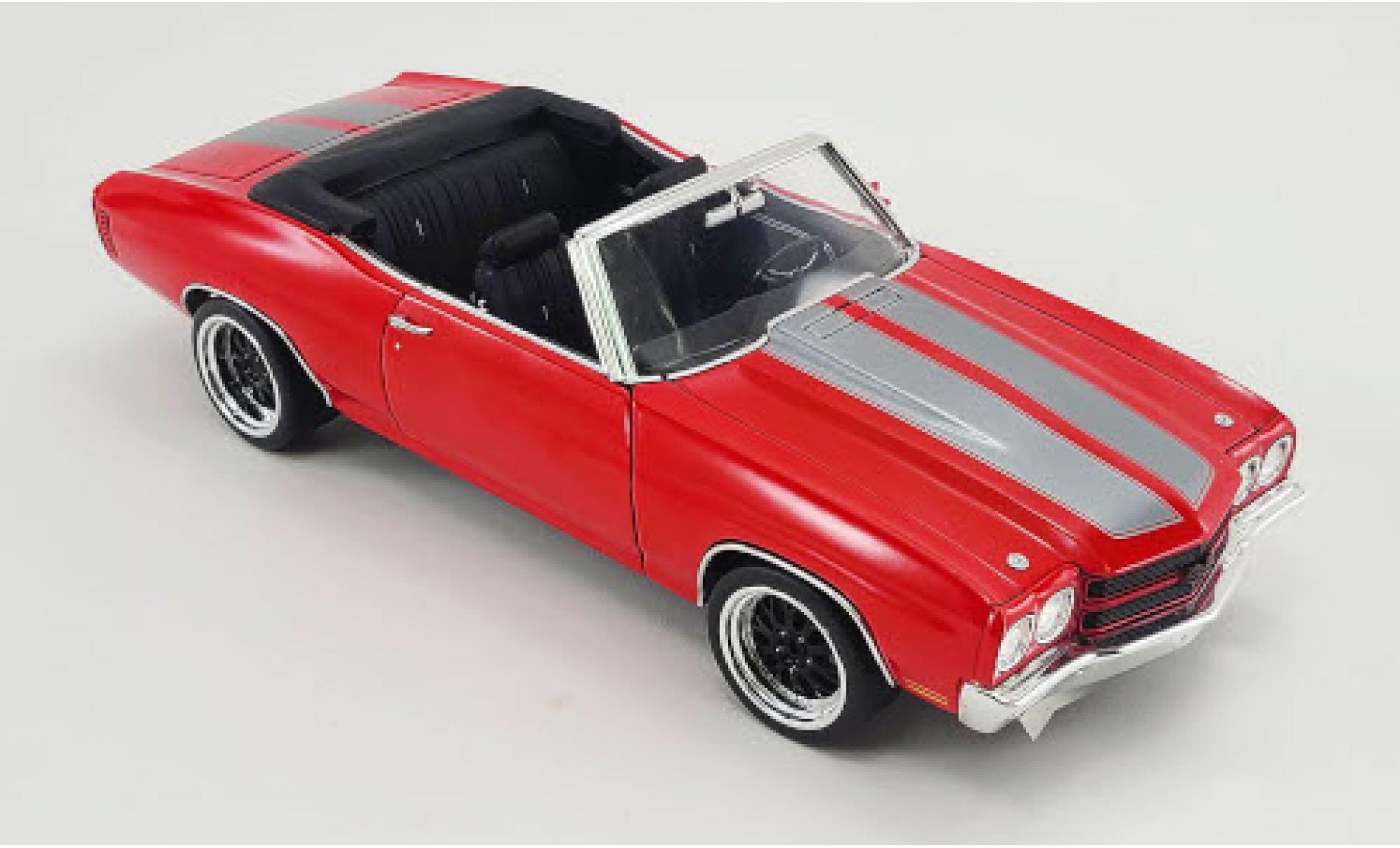 Chevrolet Chevelle 1/18 ACME Super Sport Cabriolet Restomod rood/grijs 1970 modelauto