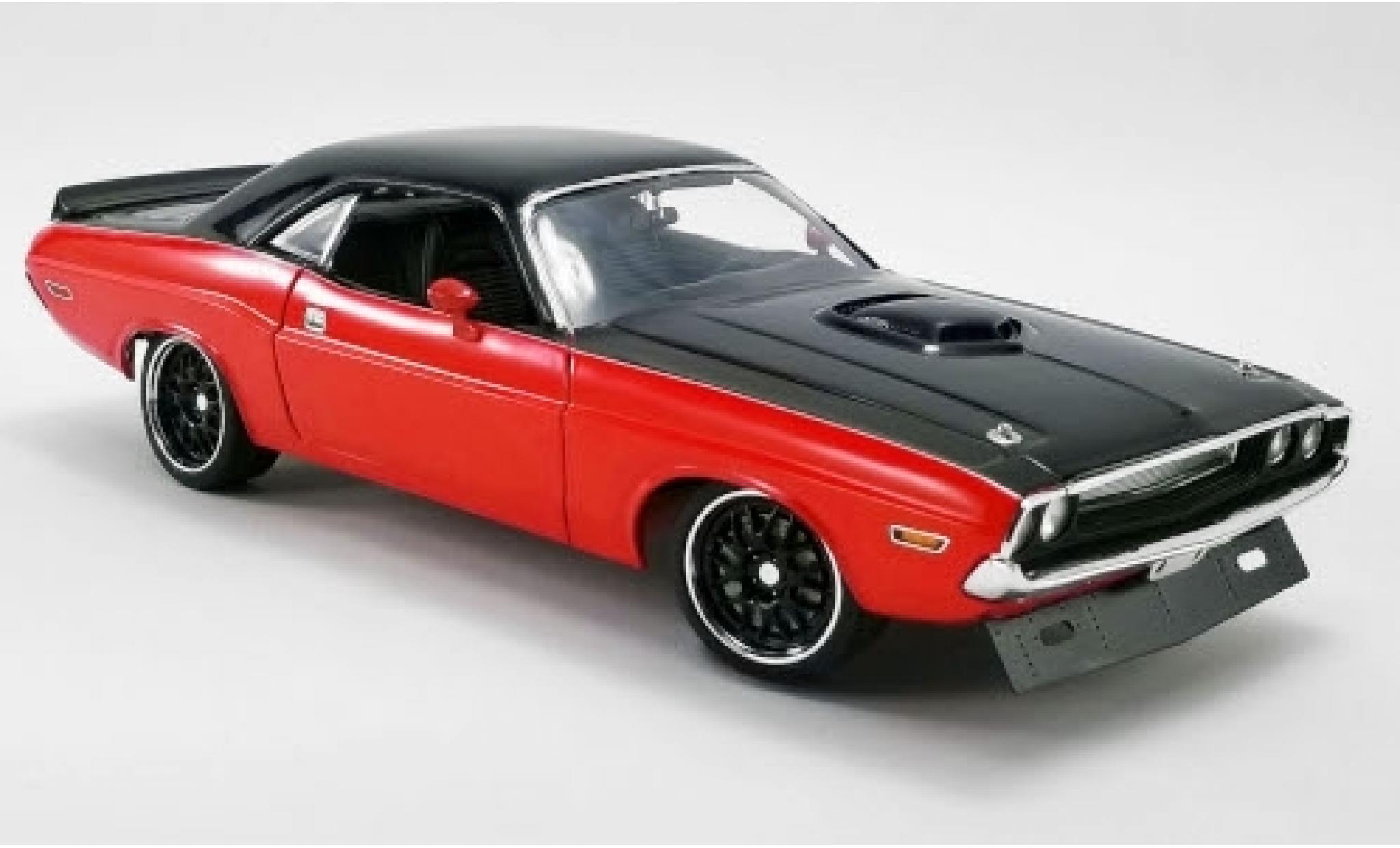 Dodge Challenger 1/18 ACME R/T Street Fighter rood/zwart 1970 modelauto