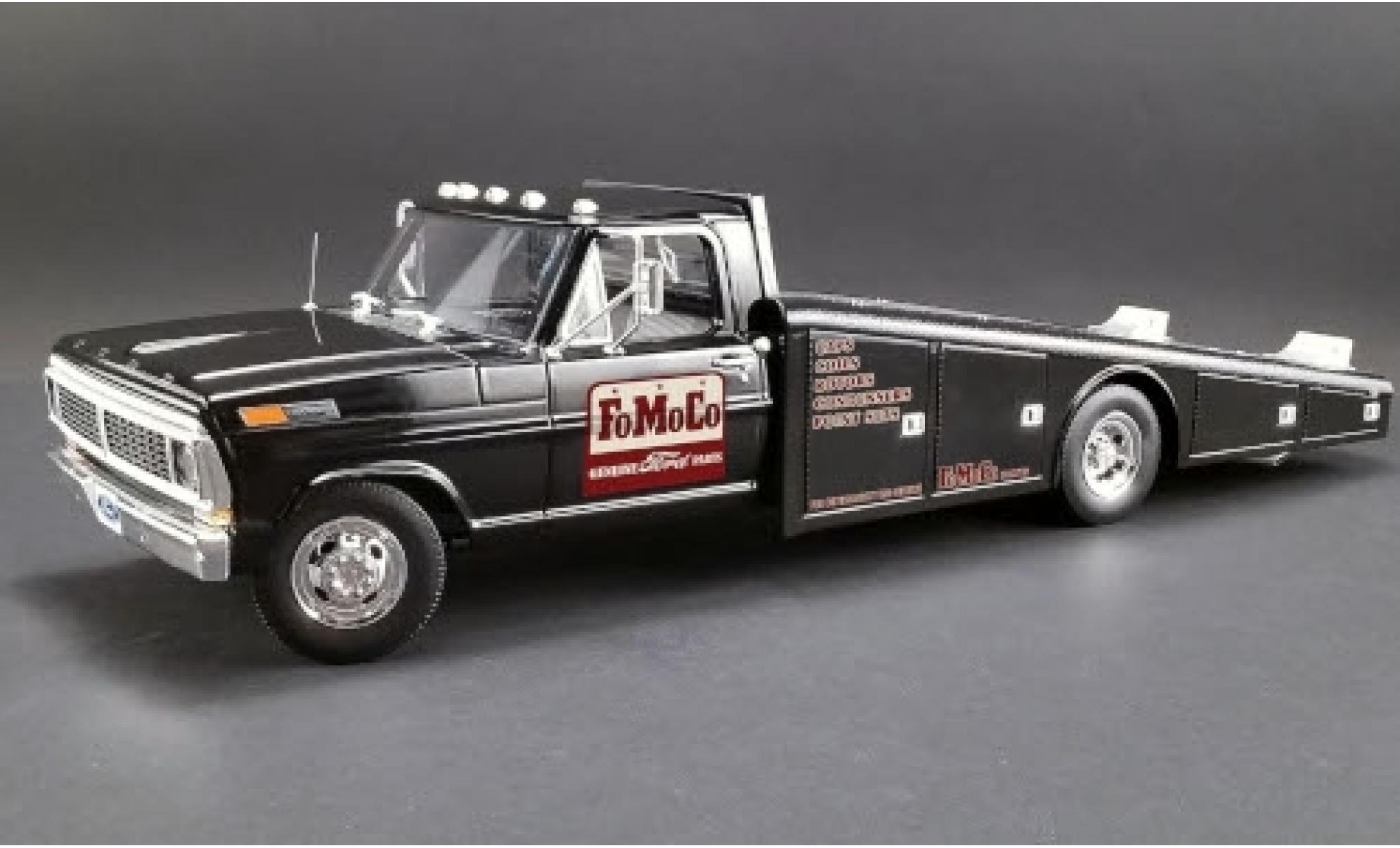 Ford F-350 1/18 ACME Ramp Truck zwart/Dekor FoMoCo 1970 modelauto