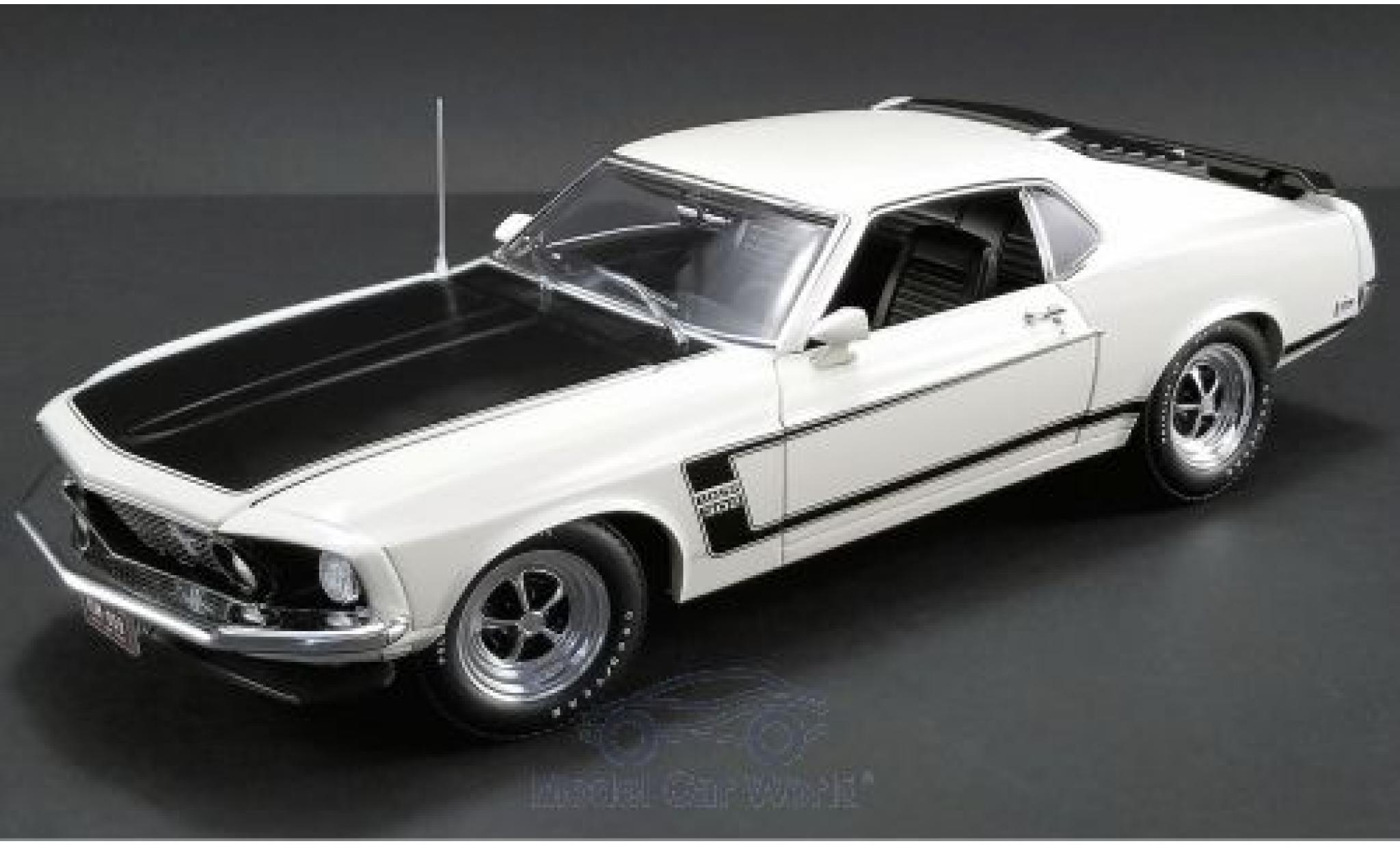 Ford Mustang 1/18 ACME Boss 302 beige/zwart 1969 modelauto