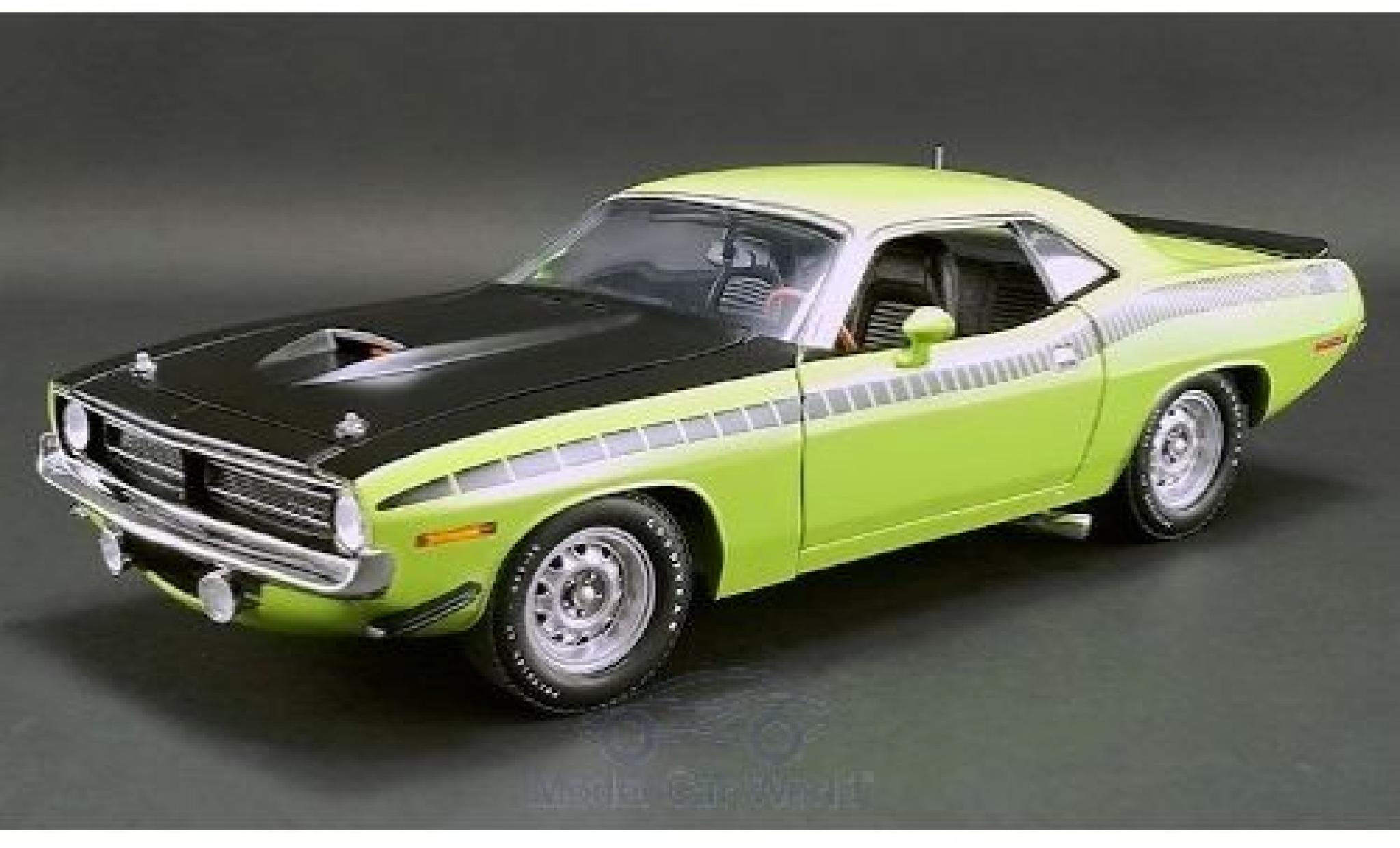 Plymouth Barracuda 1/18 ACME AAR groen/matt-zwart 1970 modelauto