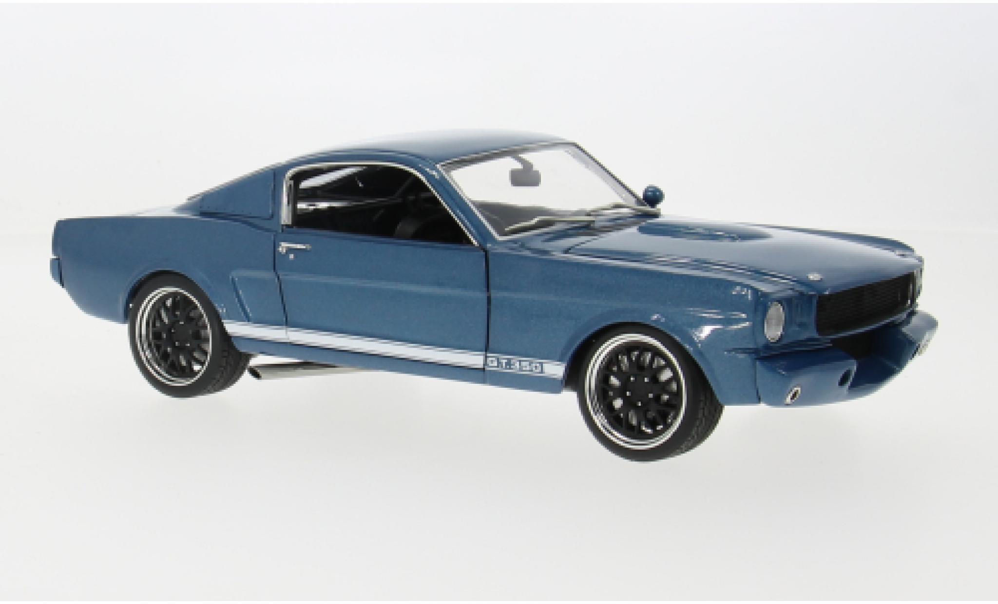 Shelby GT 1/18 ACME 350 Pro Touring blauw/wit 1965 1:18 modelauto