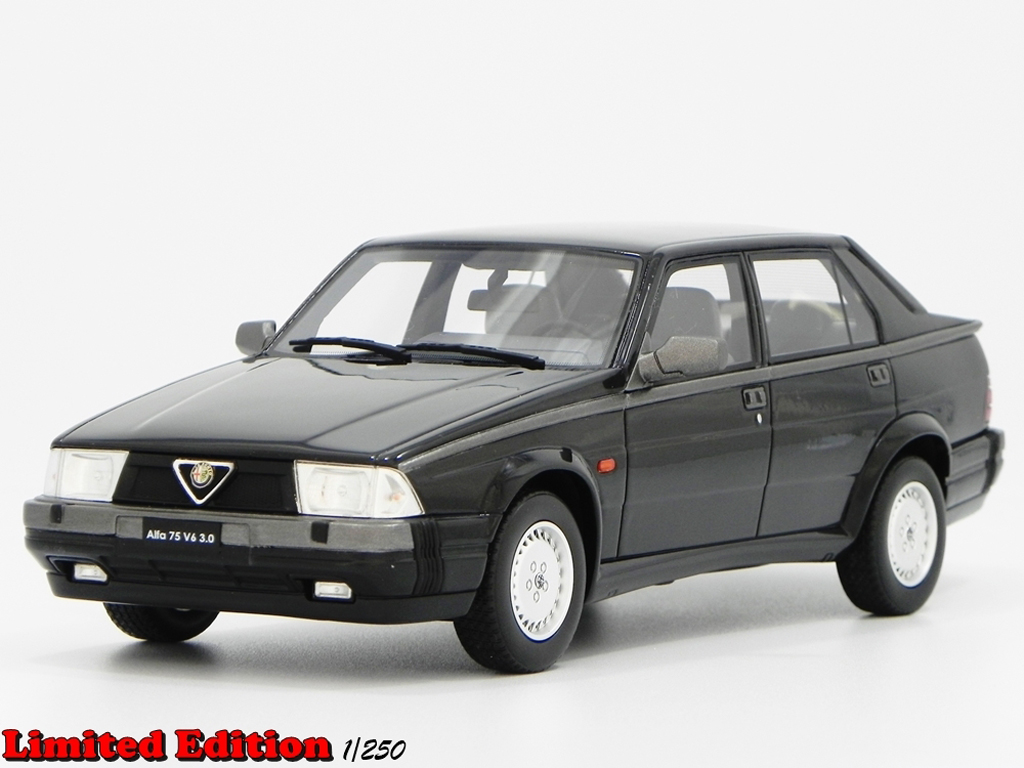 Alfa Romeo 75 3.0 v6 LM087B zwart 1/18 Laudoracing Models