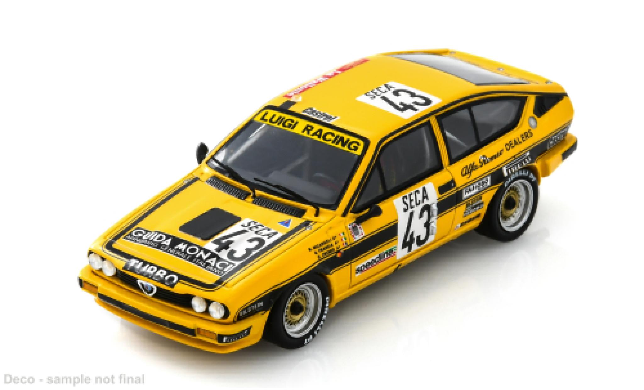 Alfa Romeo GT 1/43 Spark V 6 24h Spa 1982 #43 M.Micangeli/G.Francia 1:43 modelauto