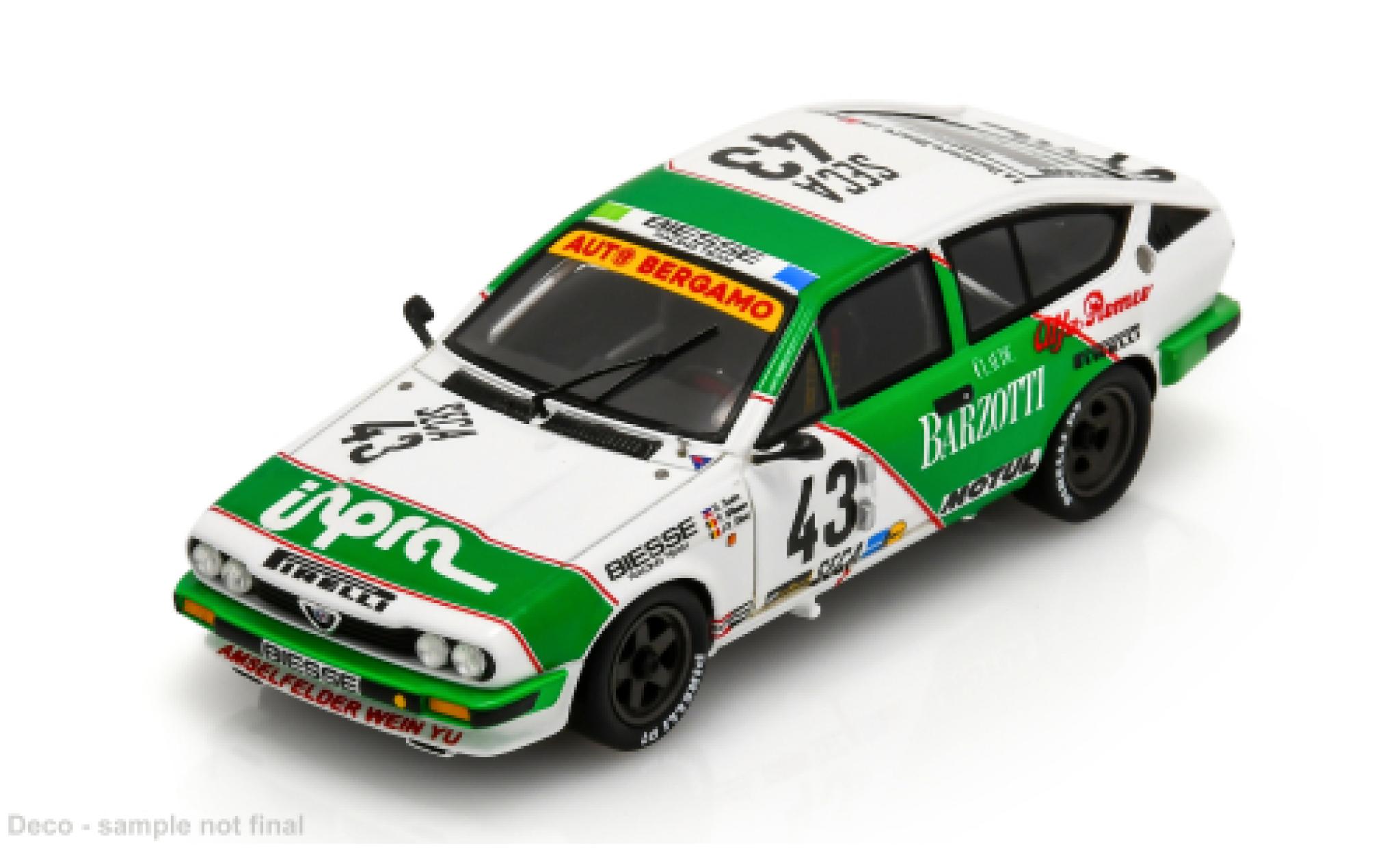 Alfa Romeo GT 1/43 Spark V 6 24h Spa 1984 #43 D.Suster/P.Witmeur 1:43 modelauto