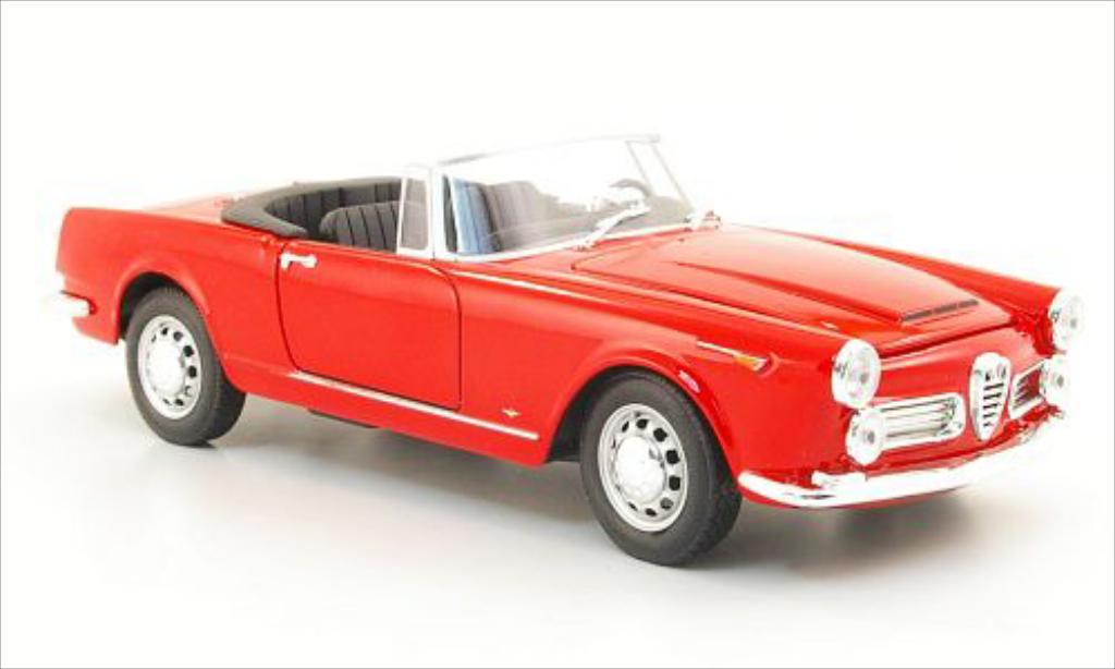 Alfa Romeo Spider 1/24 Welly 2600 rood 1960 modelauto