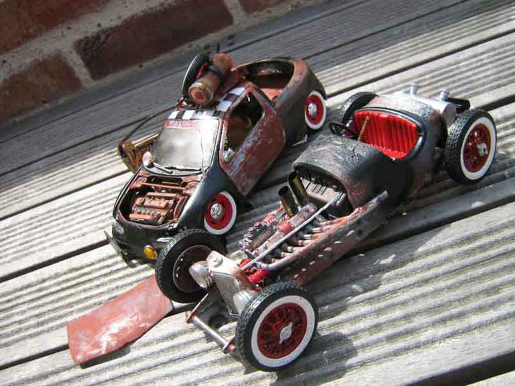 Alfa Romeo 2300 cabriolet spider (1932) de style rat rad 1/18 Burago