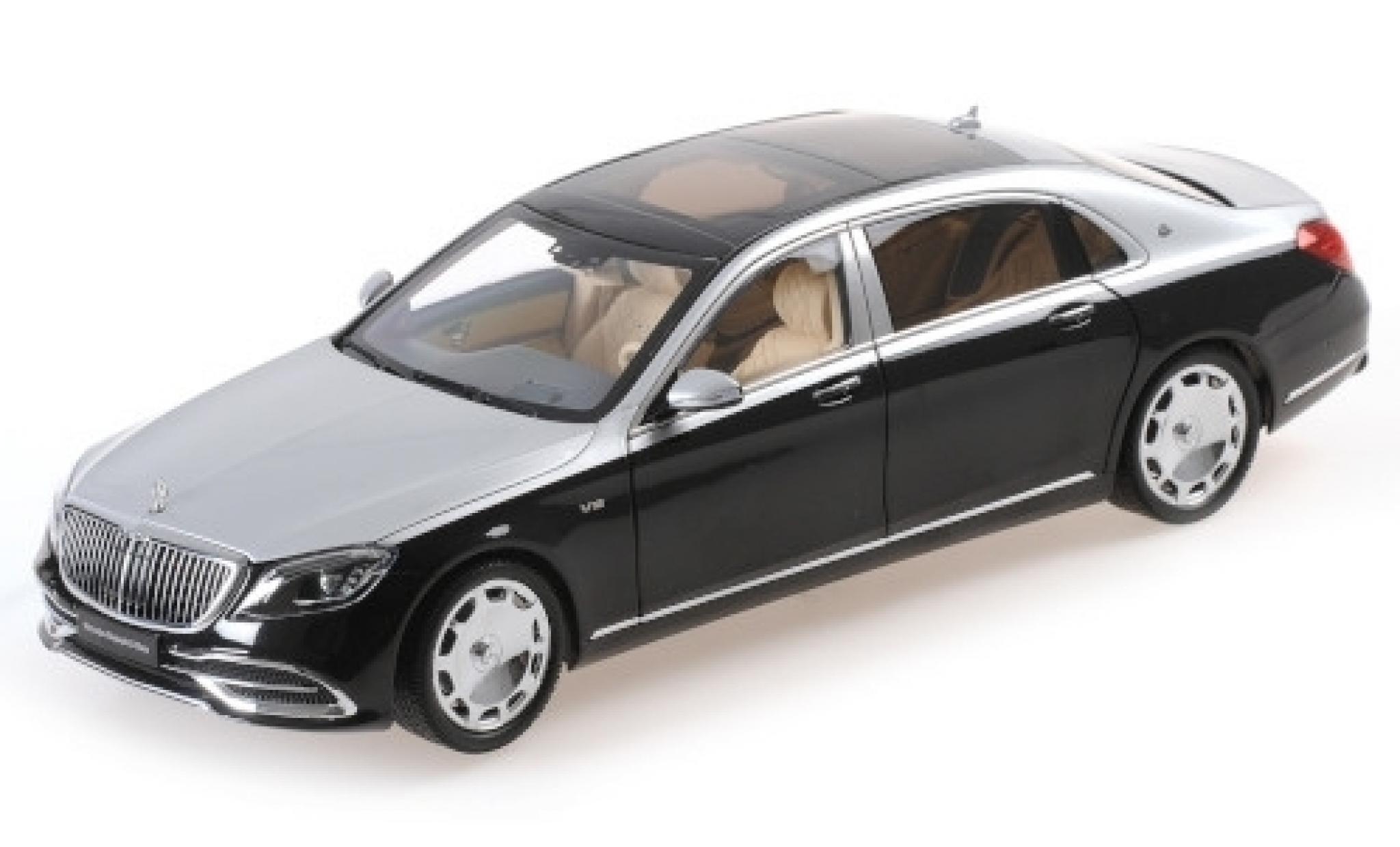 Mercedes CLA 1/18 Almost Real Maybach Classe S zwart/grijs 2019 modelauto