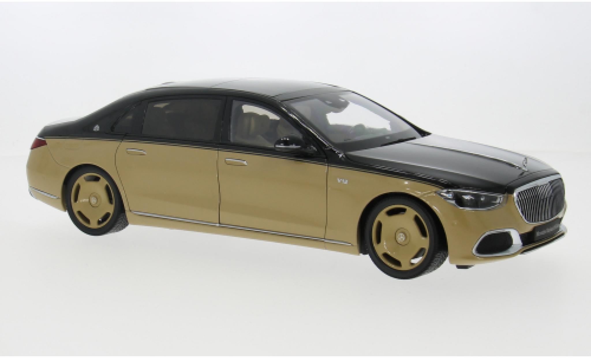 Mercedes Classe S 1/18 Almost Real (Z 223) beige/zwart 2021 1:18 modelauto