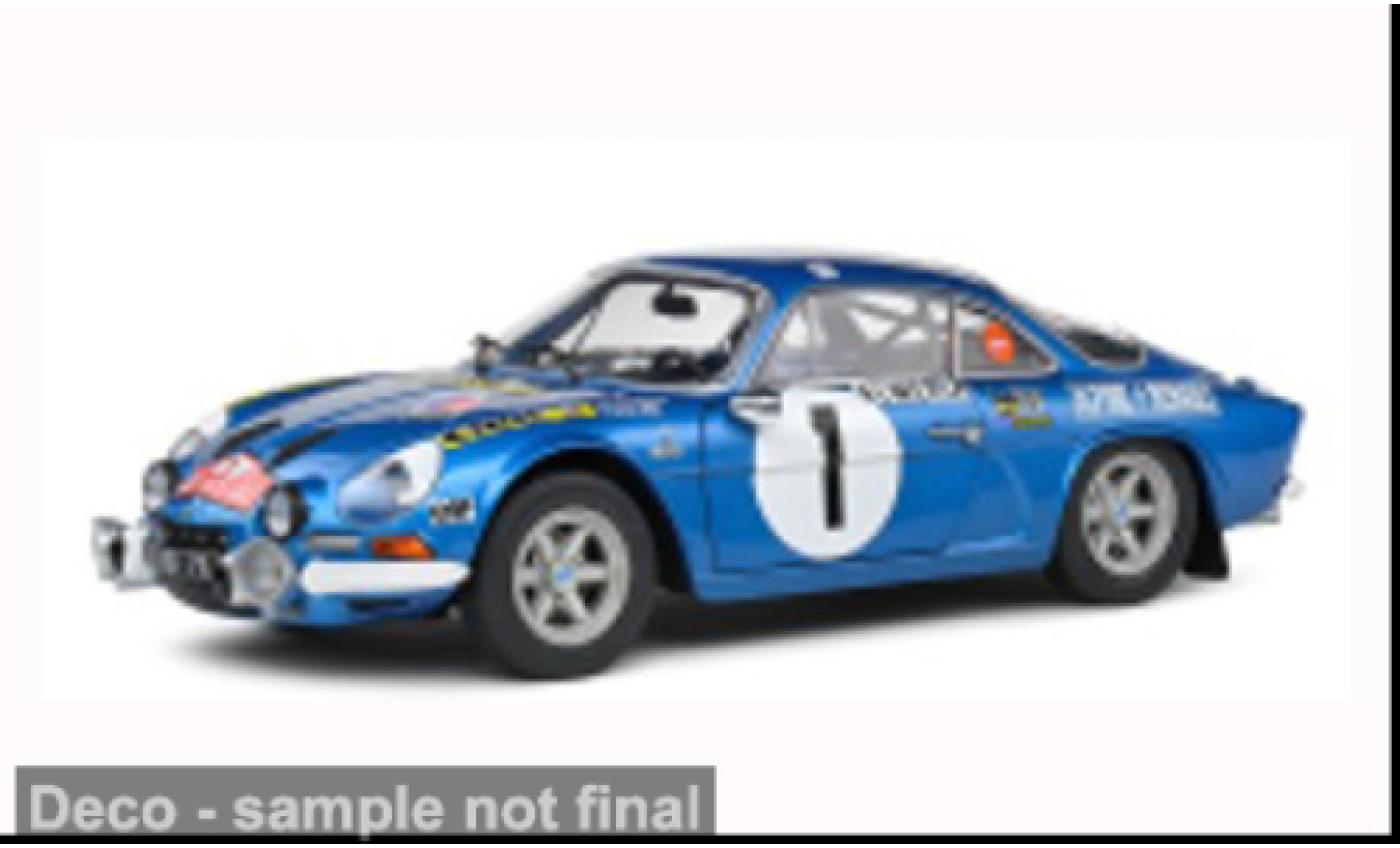 Alpine A110 1/18 Solido 1600 S Rallye Monte Carlo 1972 #1 1:18 modelauto