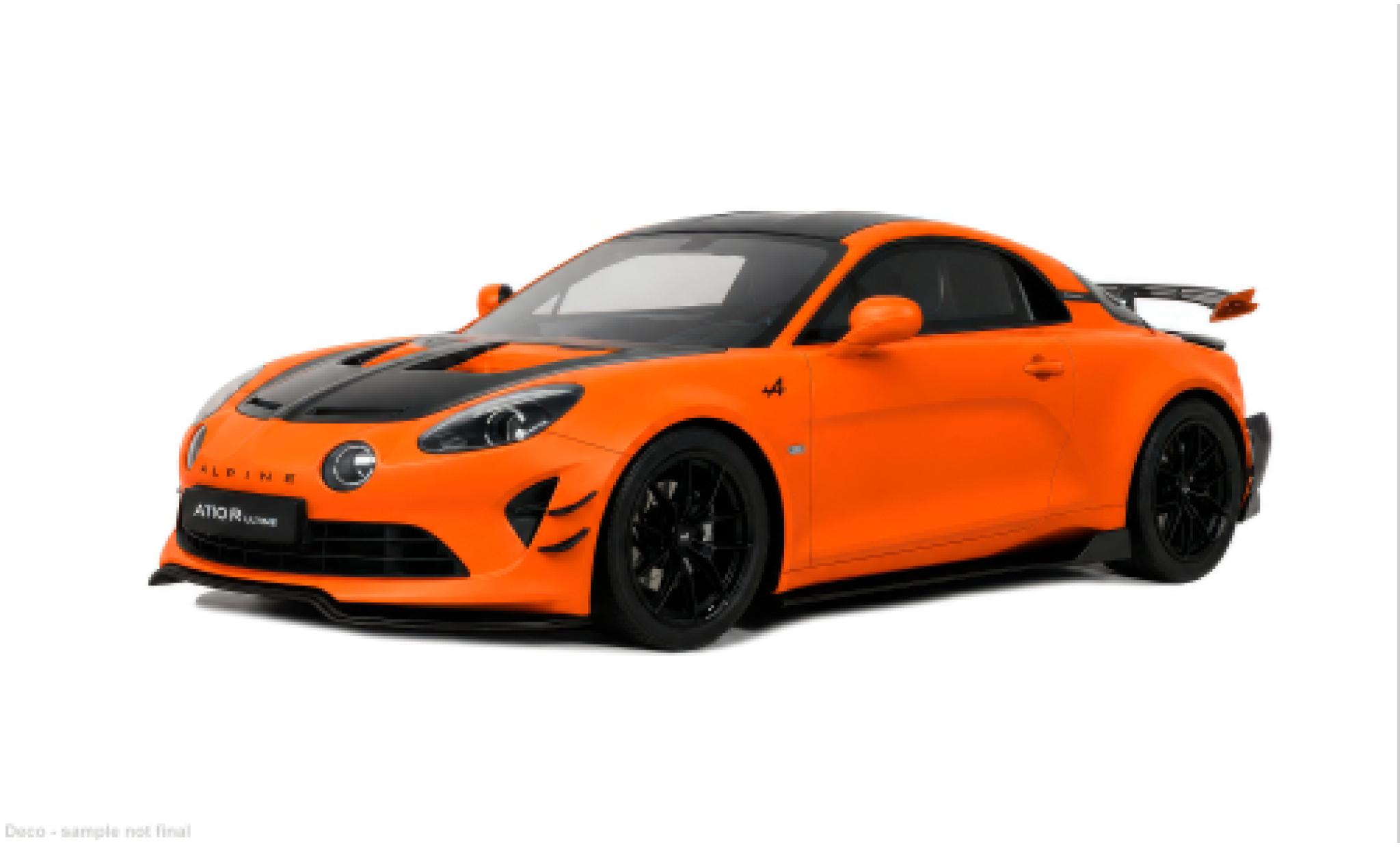 Alpine A110 1/18 Ottomobile R oranje/zwart 2025 1:18 modelauto