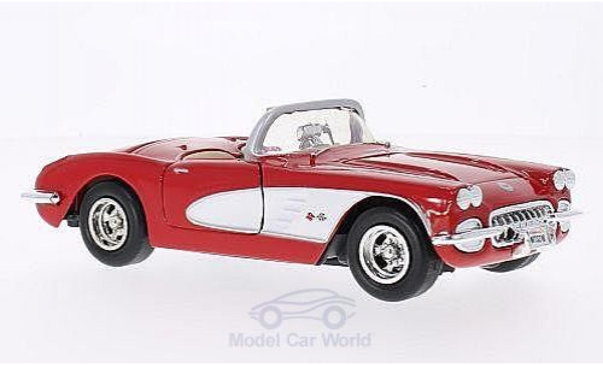 Chevrolet Corvette C1 1/24 Motormax (C1) rood/wit 1959 modelauto