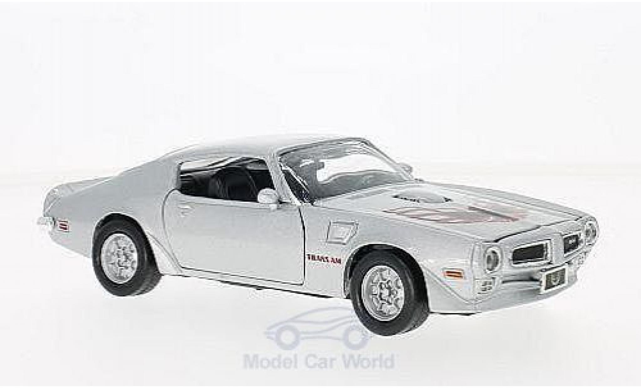 Pontiac Firebird 1973 1/24 Motormax Trans Am grijs/Dekor 1973 modelauto