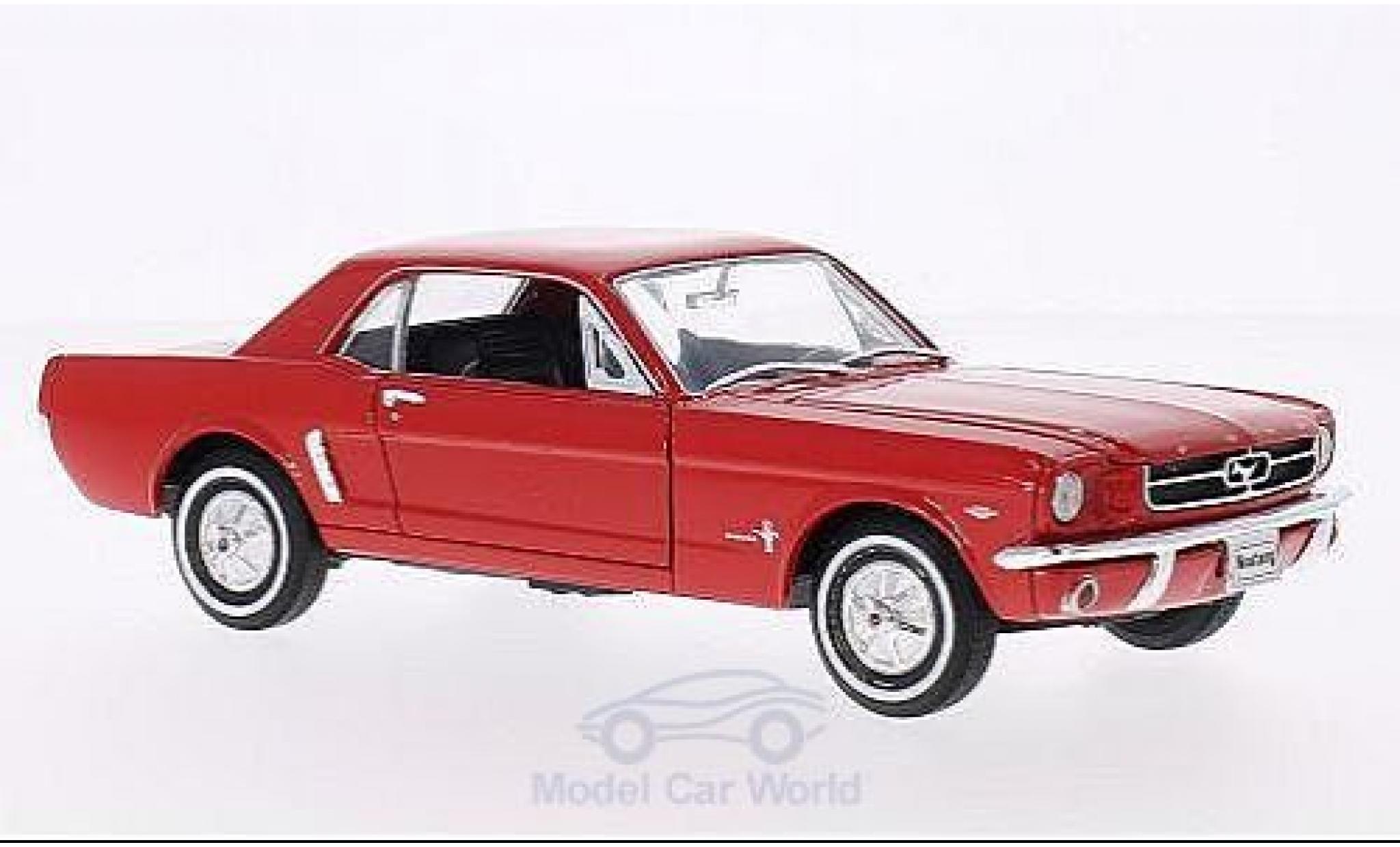 Ford Mustang 1/24 Welly Coupe rood 1964 modelauto