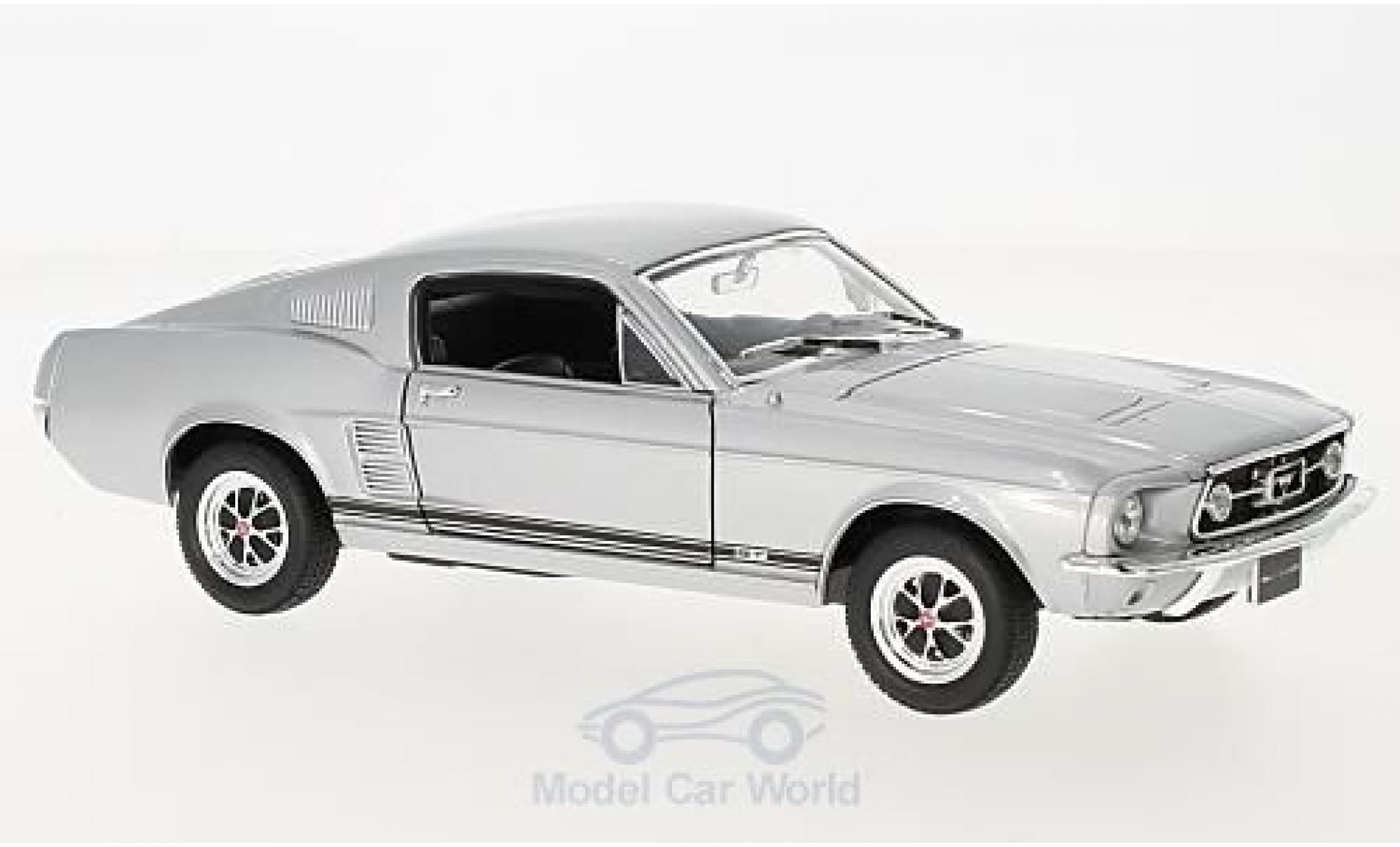 Ford Mustang GT 1/24 Welly GT grijs 1967 modelauto