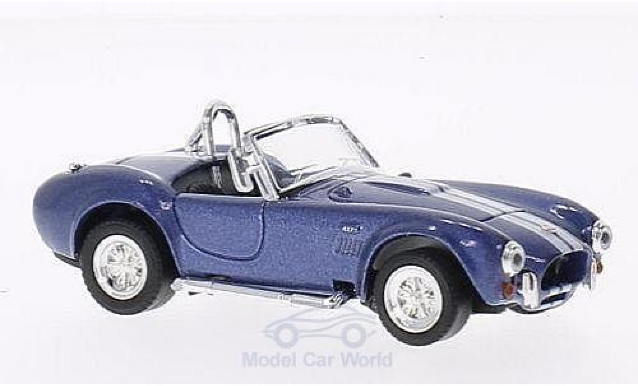 Shelby Cobra 1/18 Yat Ming 427 S/C metallic blauw/wit 1964 modelauto