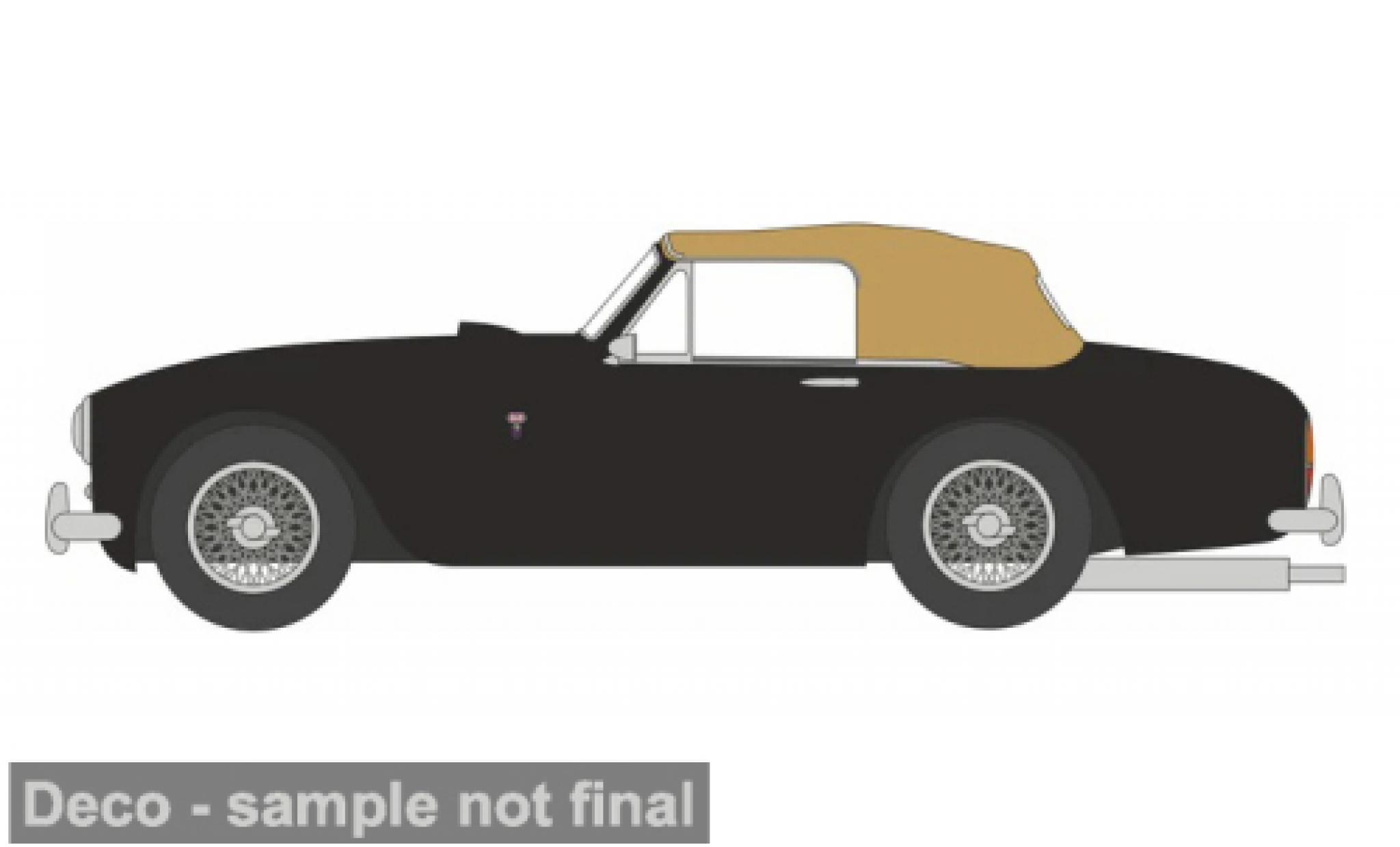 Aston Martin DB2 1/76 Oxford MKIII DHC zwart/bruin 1:76 modelauto
