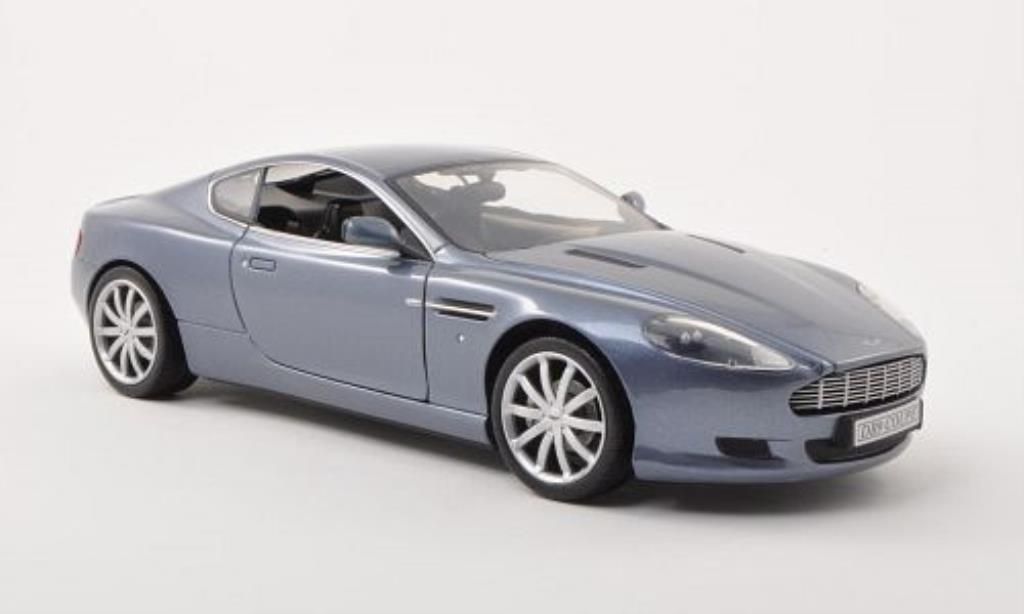 Aston Martin DB9 1/18 Motormax grijs-blauw 2006 modelauto