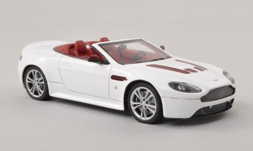 Aston Martin V12 Roadster 1/43 Spark Roadster Vantage wit LHD 2012 modelauto