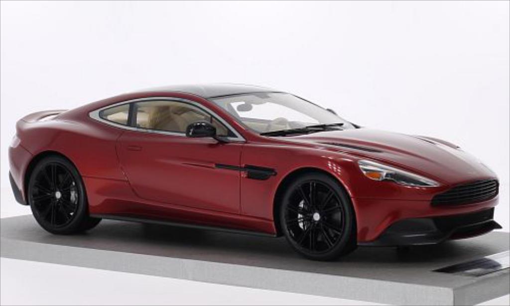Aston Martin Vanquish 1/18 Tecnomodel Coupe metallic rood/carbon modelauto