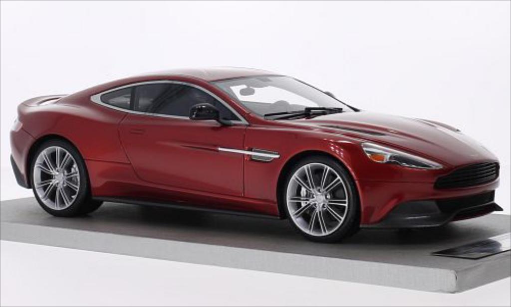 Aston Martin Vanquish 1/18 Tecnomodel Coupe metallic rood modelauto