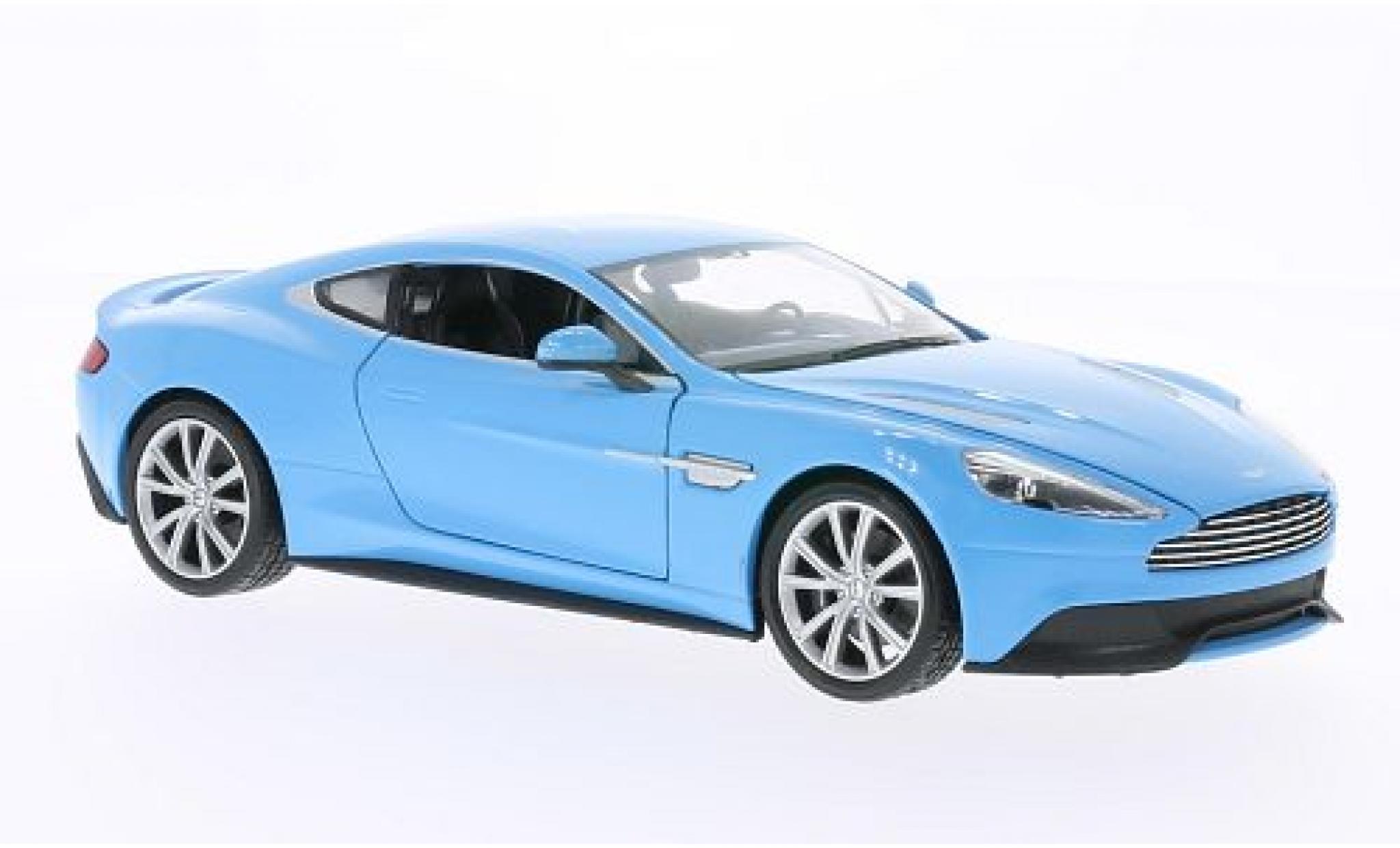 Aston Martin Vanquish 1/24 Welly blauw 1:24 modelauto
