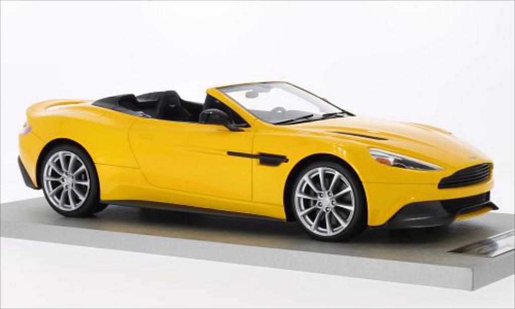 Aston Martin Vanquish 1/18 Tecnomodel Volante geel 2014 modelauto