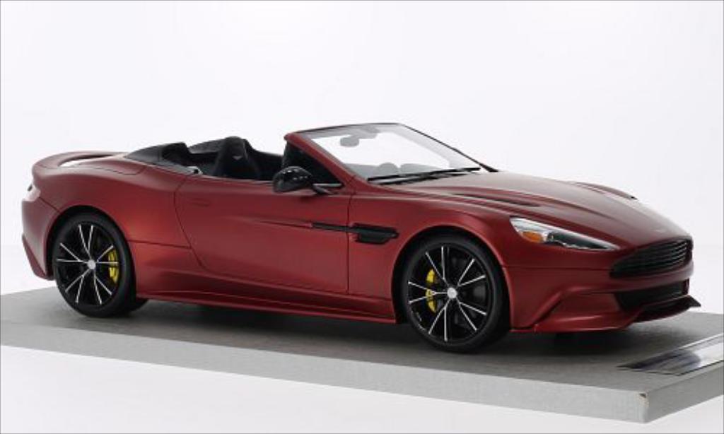 Aston Martin Vanquish 1/18 Tecnomodel Volante matt-rood 2014 modelauto