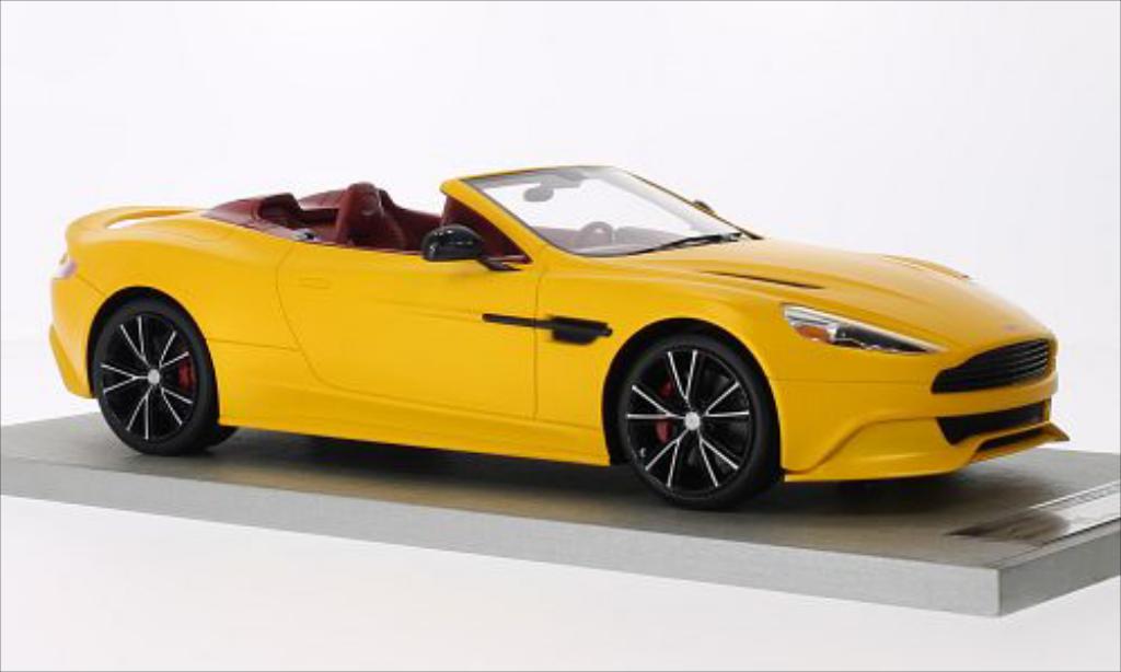 Aston Martin Vanquish 1/18 Tecnomodel Volante matt-geel 2014 modelauto