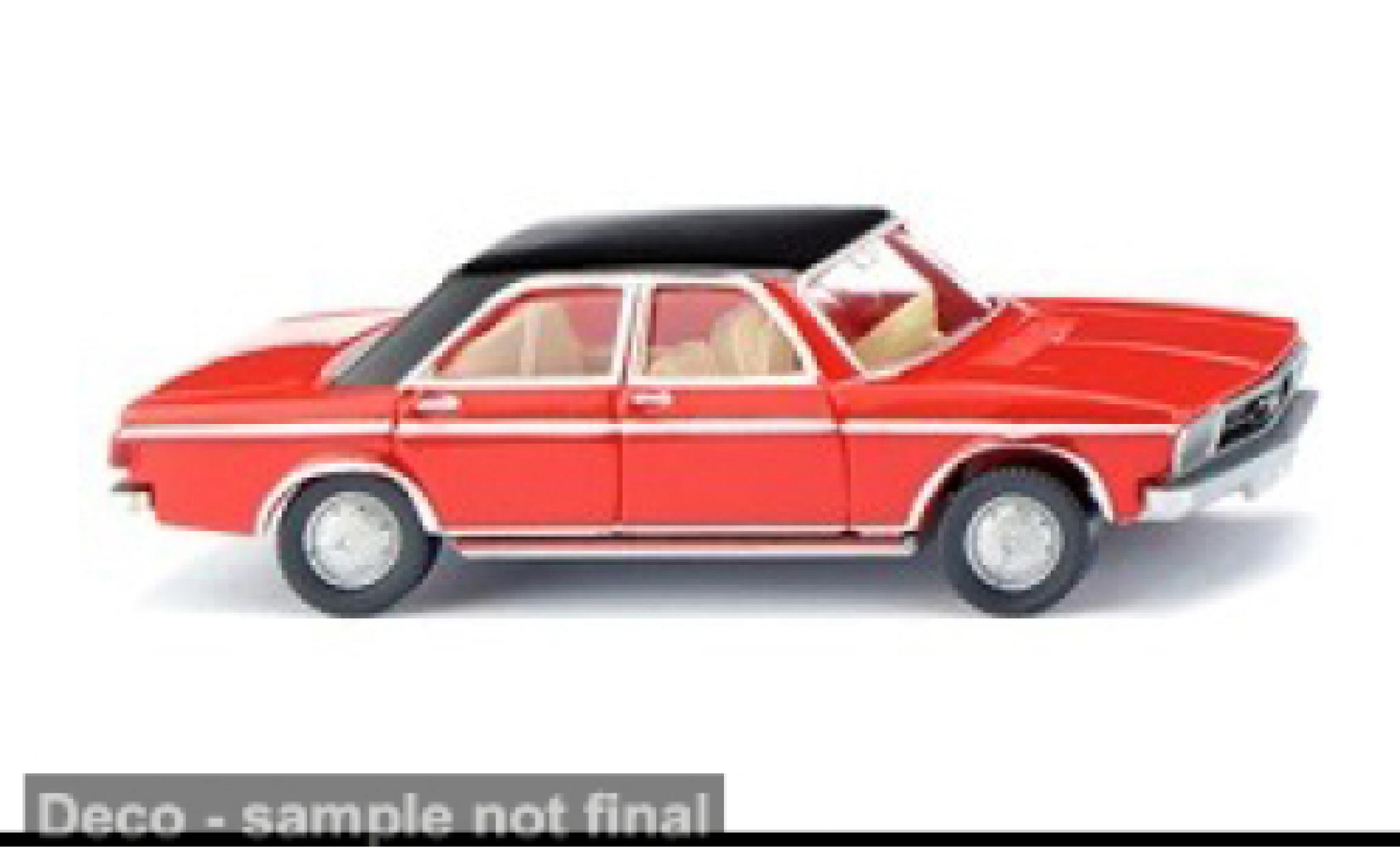 Audi 100 1/87 Wiking rood/zwart 1968 1:87 modelauto